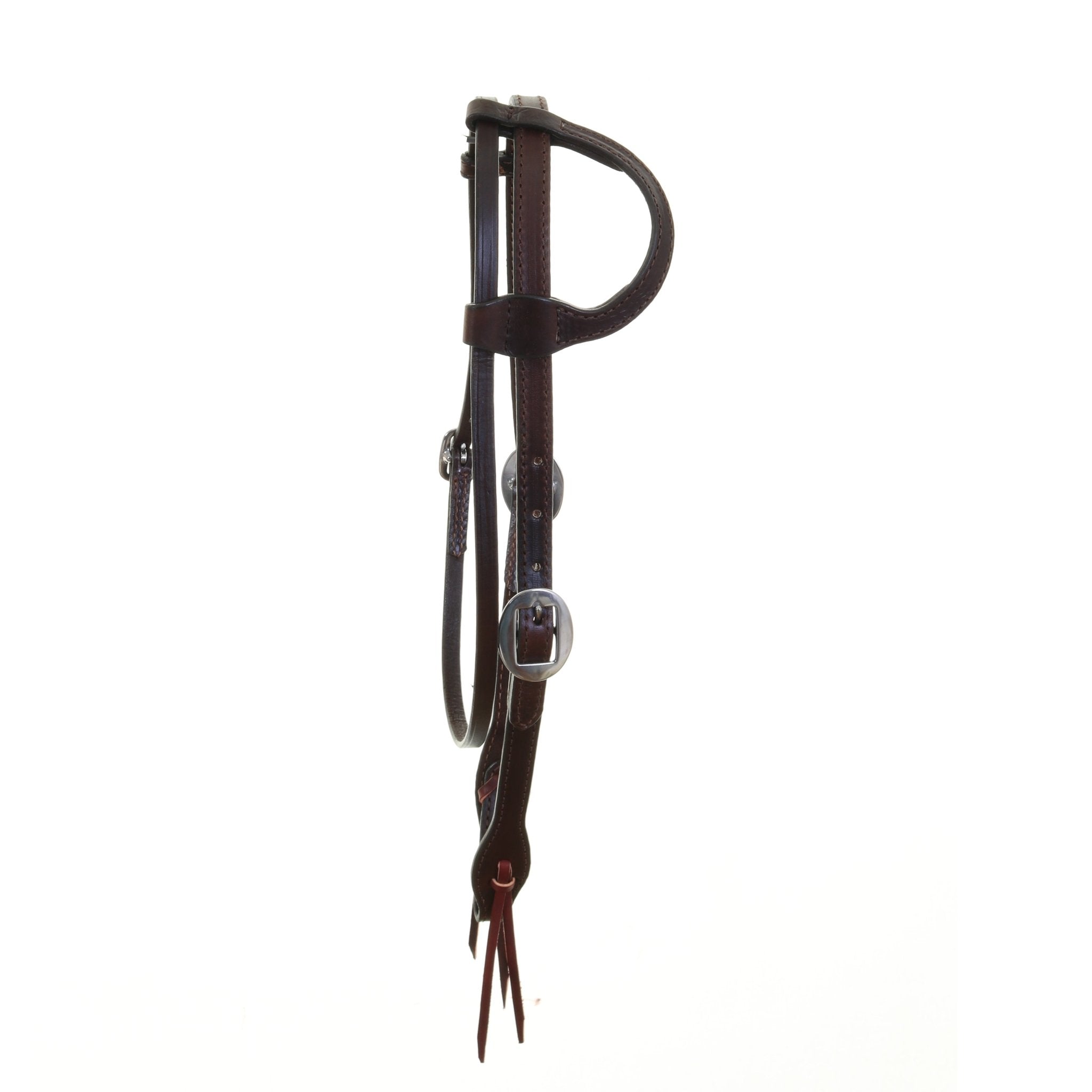 H899B - Brown Leather Single Ear Headstall - Double J Saddlery