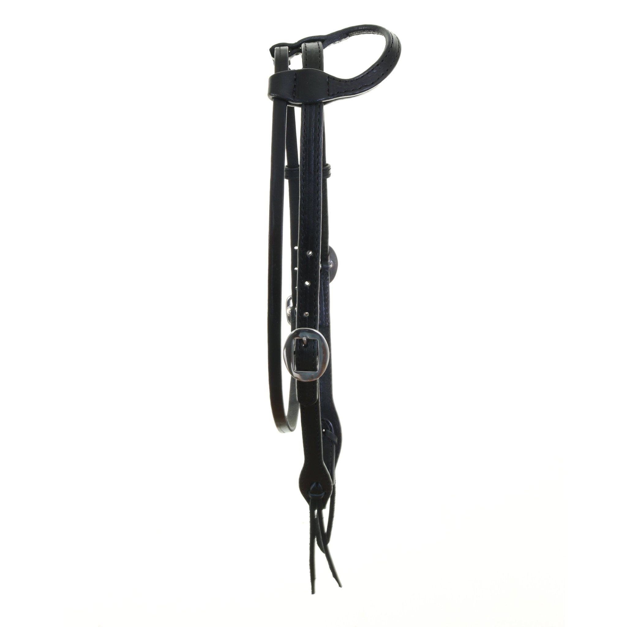 H899BK - Black Leather Single Ear Headstall - Double J Saddlery