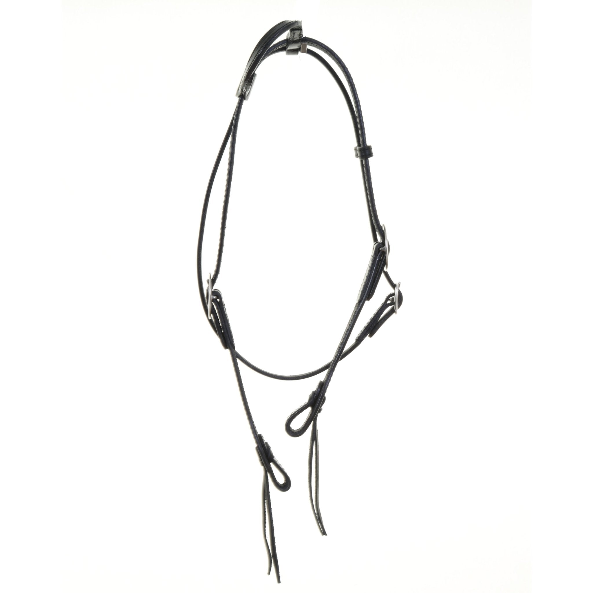 H899BK - Black Leather Single Ear Headstall - Double J Saddlery