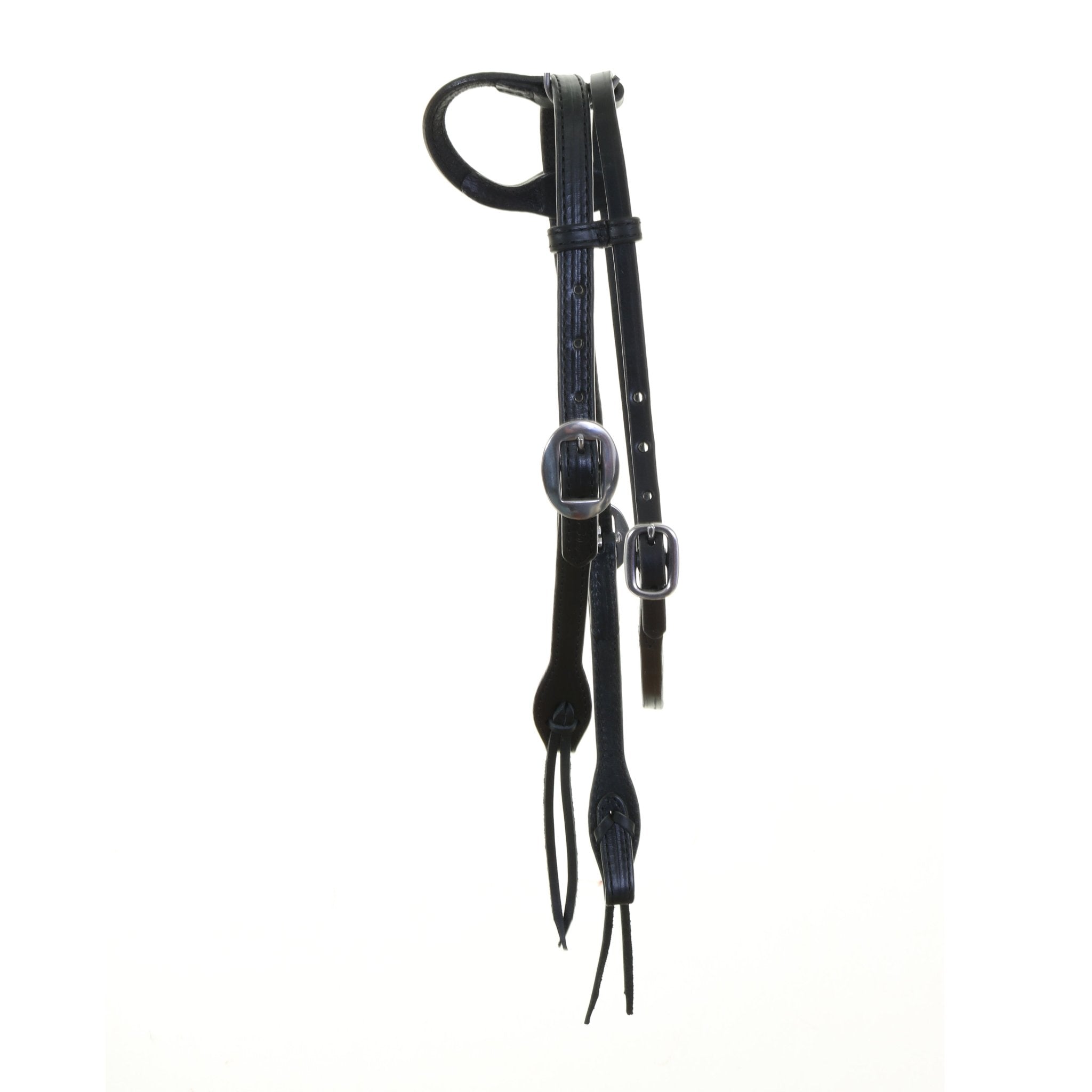 H899BK - Black Leather Single Ear Headstall - Double J Saddlery