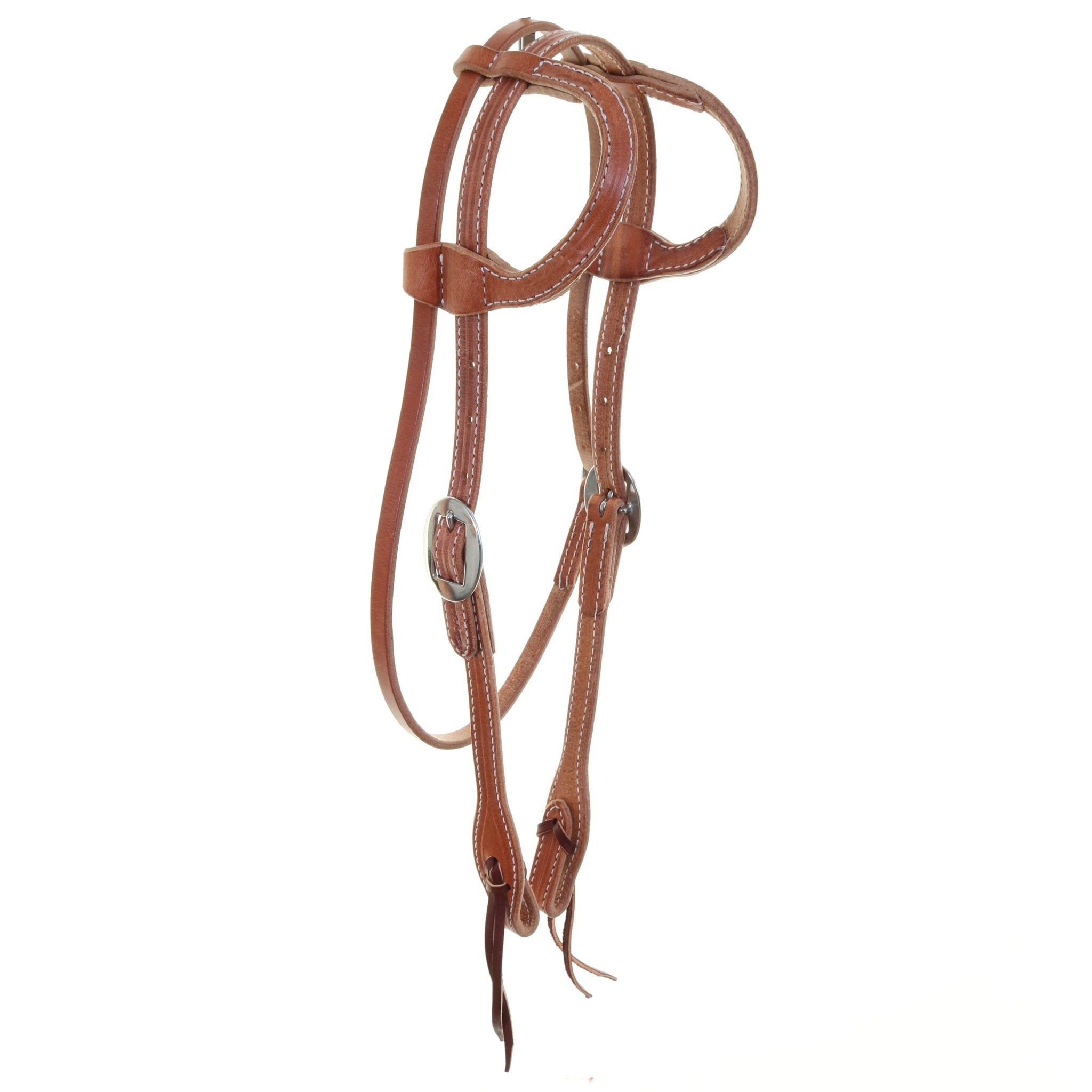 H899DE - Harness Leather Double Ear Headstall - Double J Saddlery