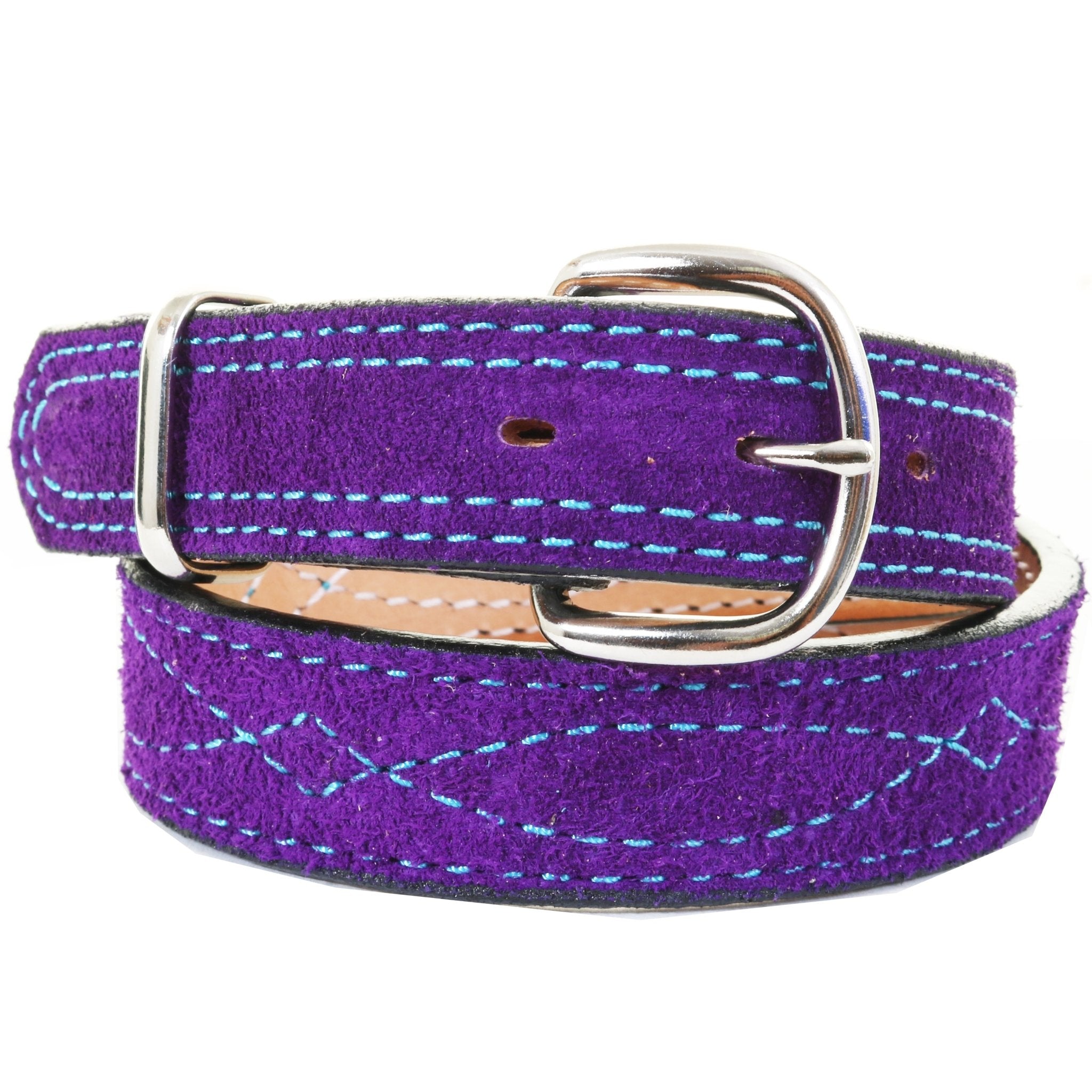 KB33 - Purple Suede Kids Belt - Double J Saddlery