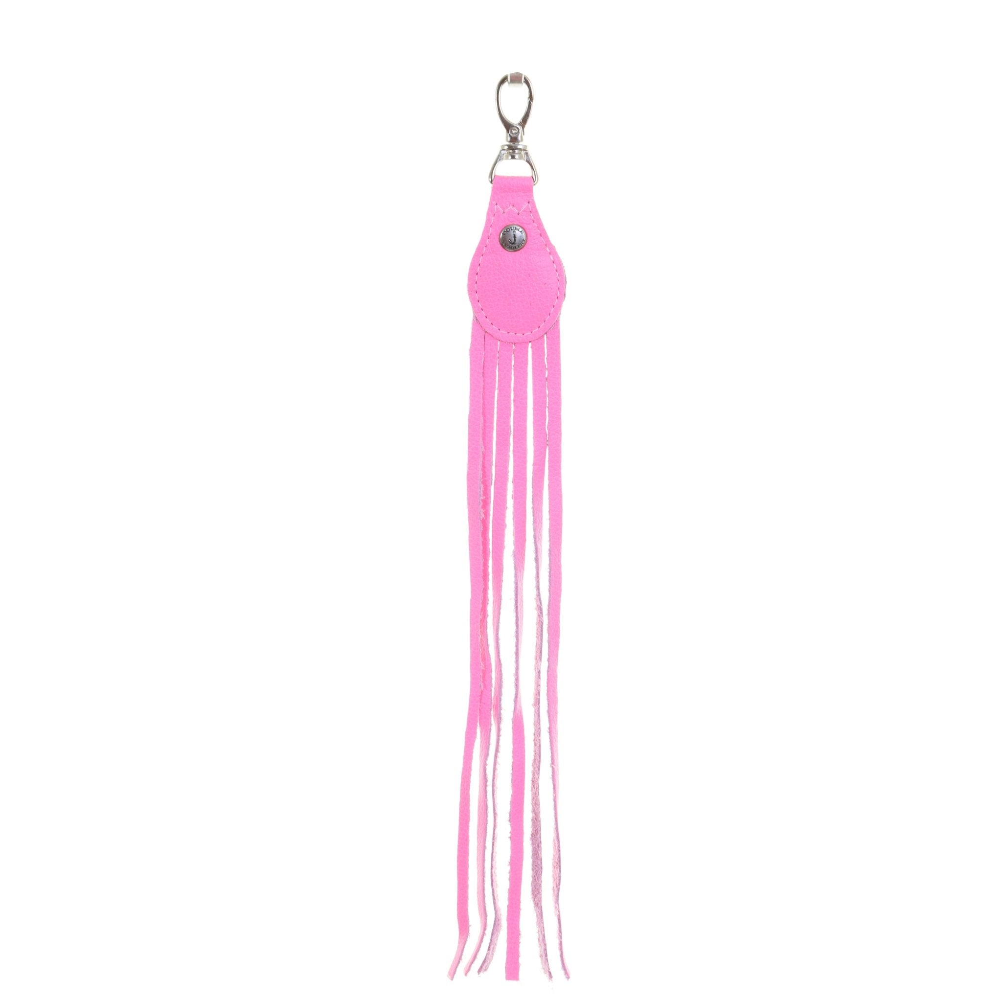 KC13 - Hot Pink Leather Keychain - Double J Saddlery