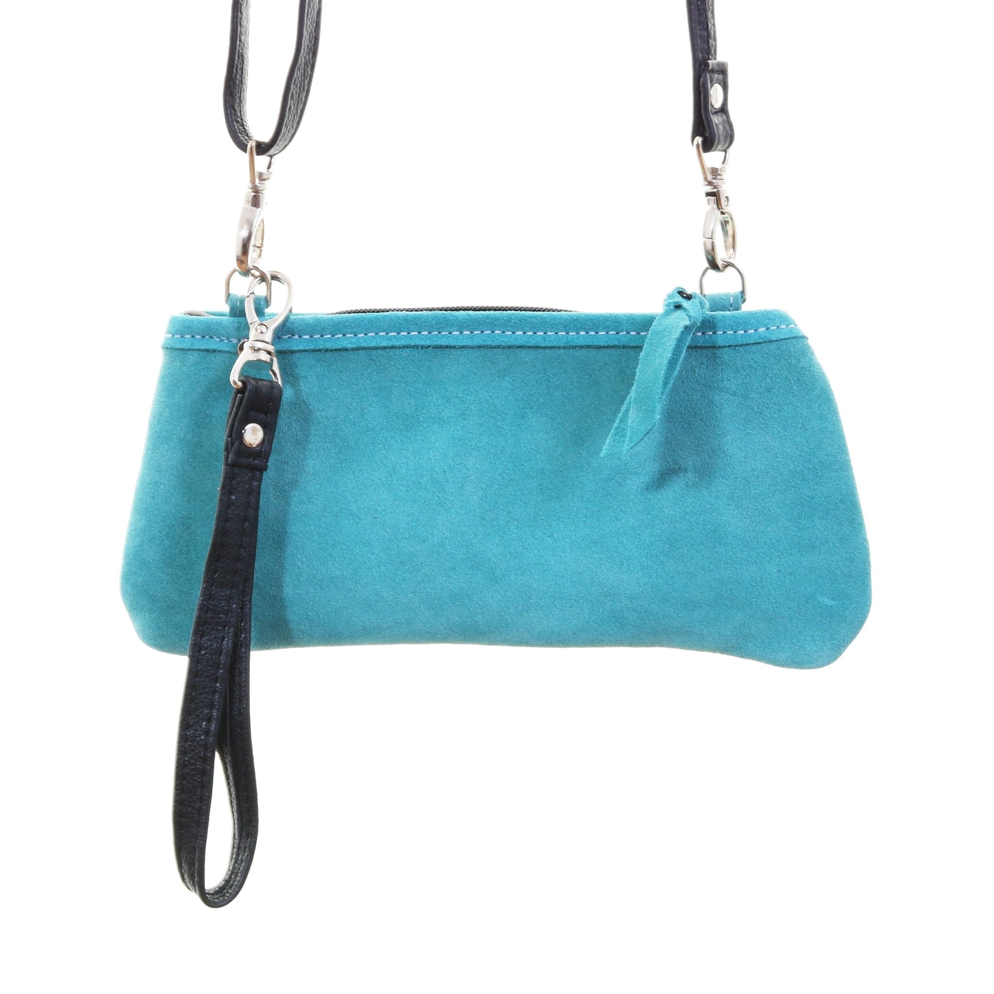 LC101 - Turquoise Suede Little Clutch - Double J Saddlery