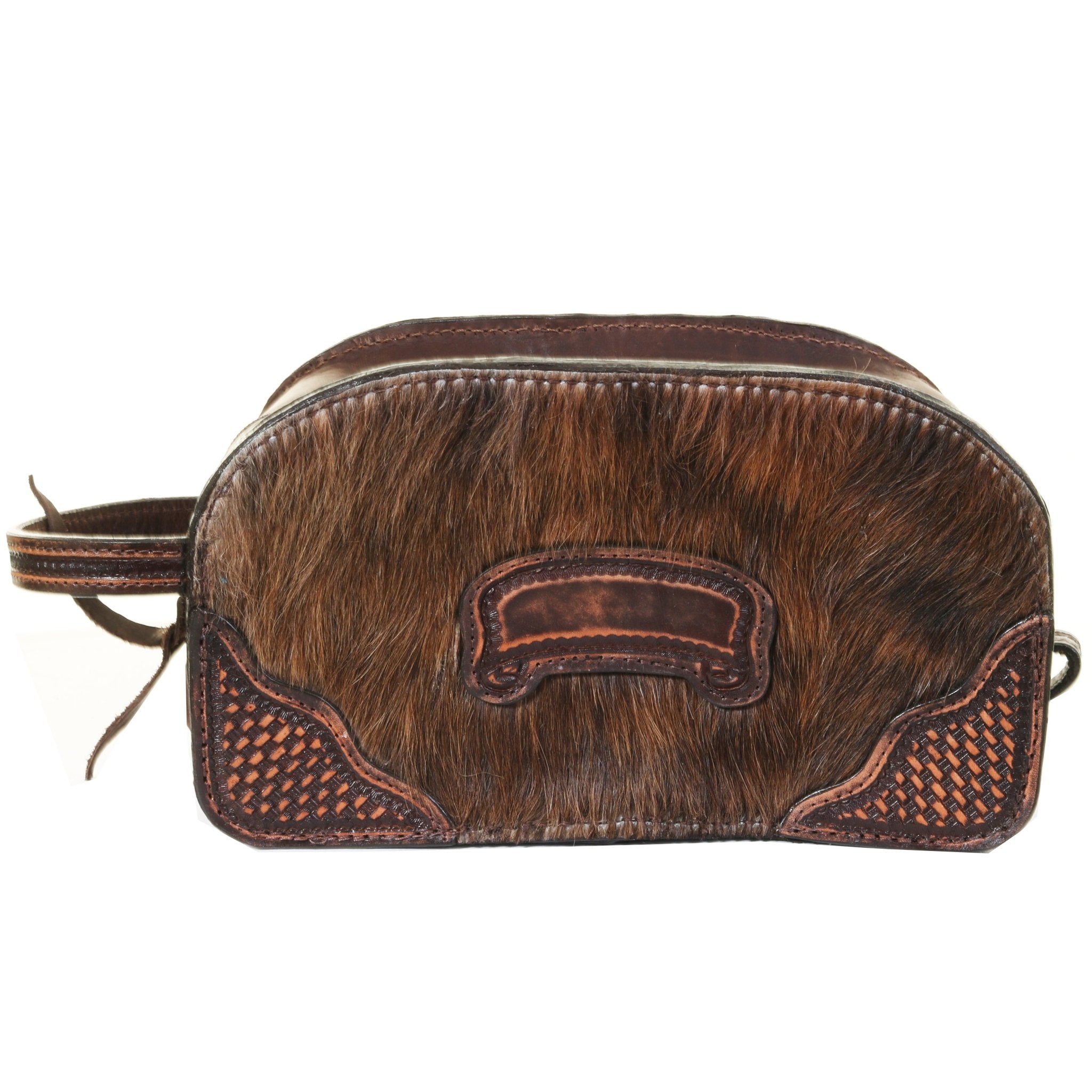LSK77 - Brindle Cowhide Shaving Bag - Double J Saddlery