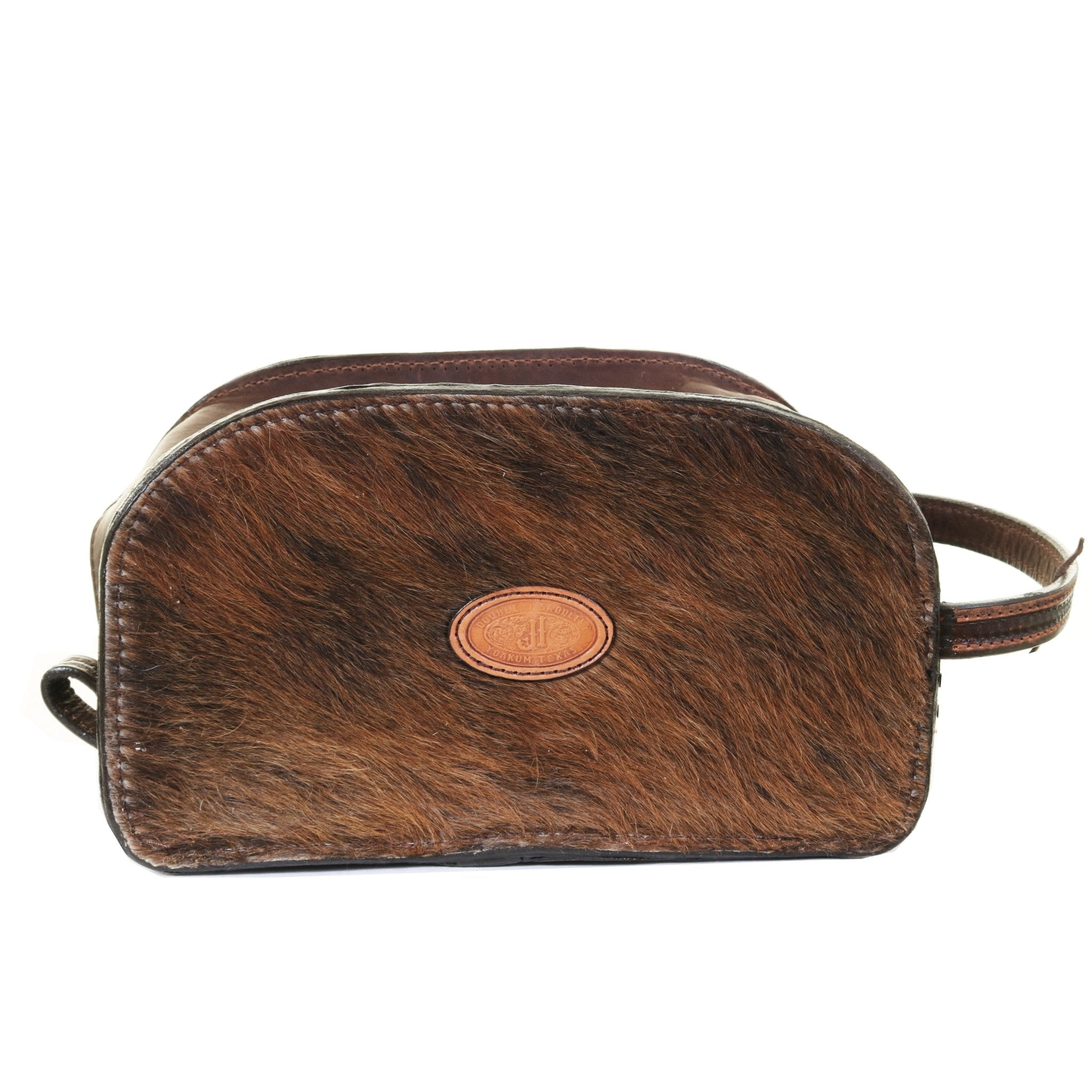 LSK77 - Brindle Cowhide Shaving Bag - Double J Saddlery