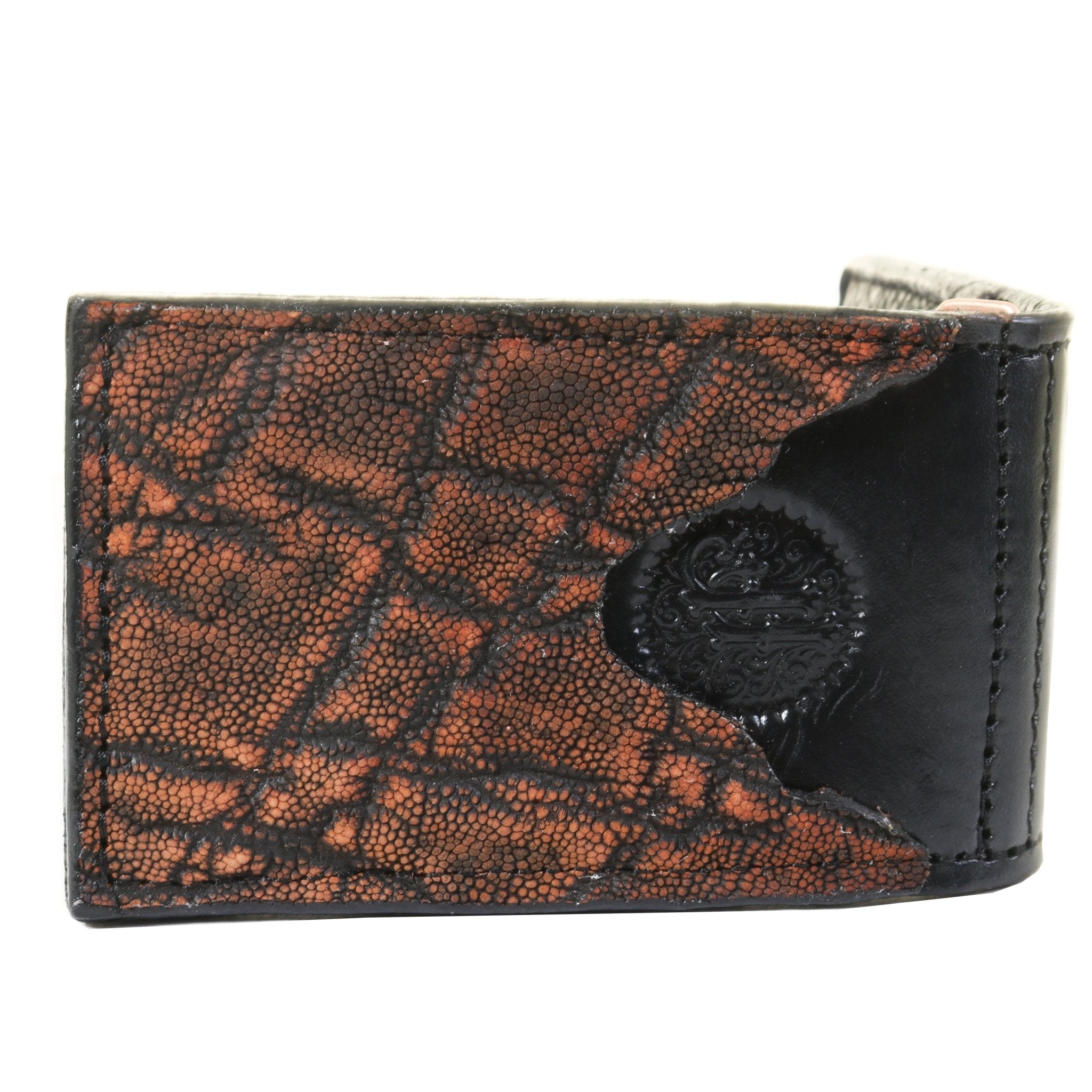 MC182 - Black Leather Money Clip - Double J Saddlery