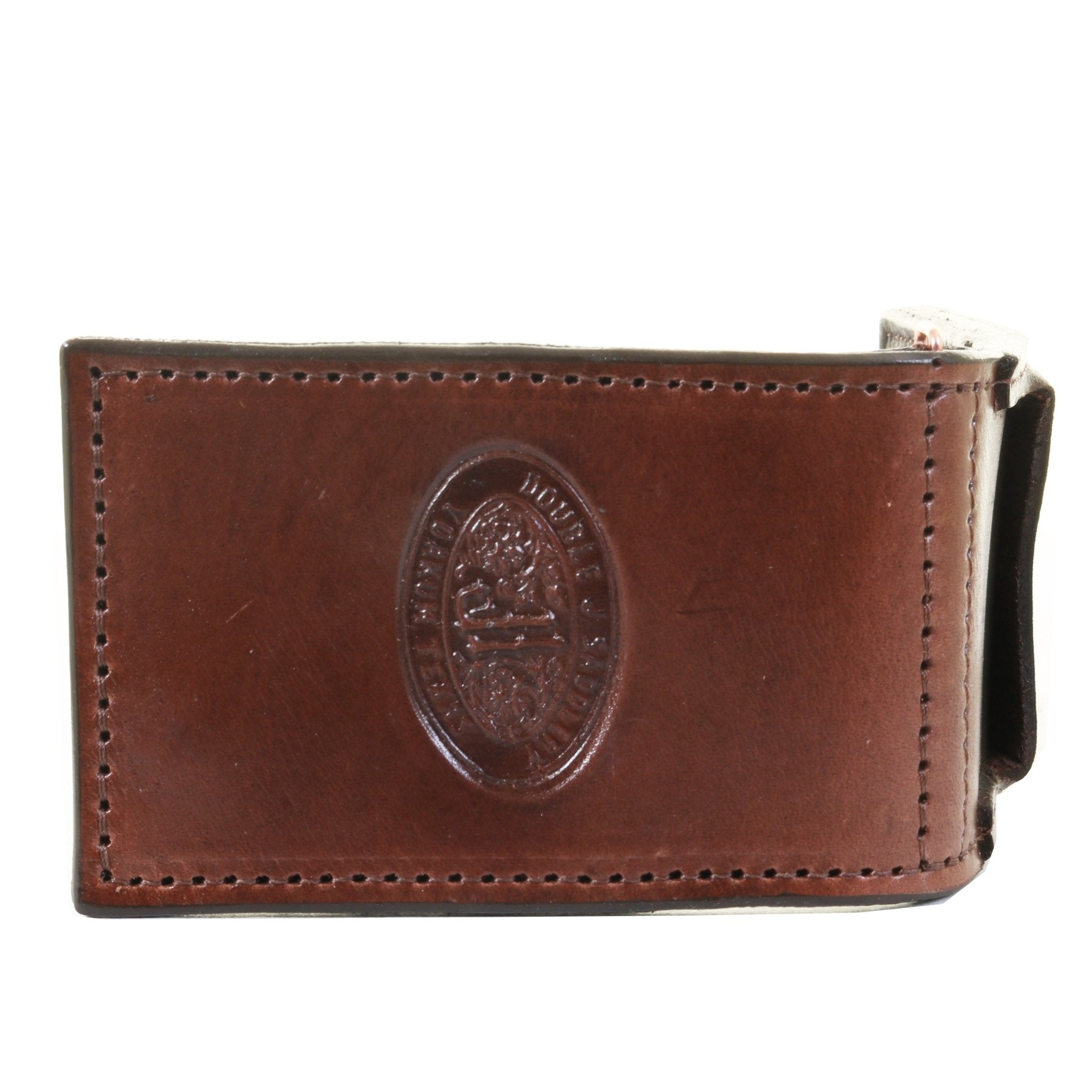 MC185 - Brown Skirting Leather Money Clip - Double J Saddlery
