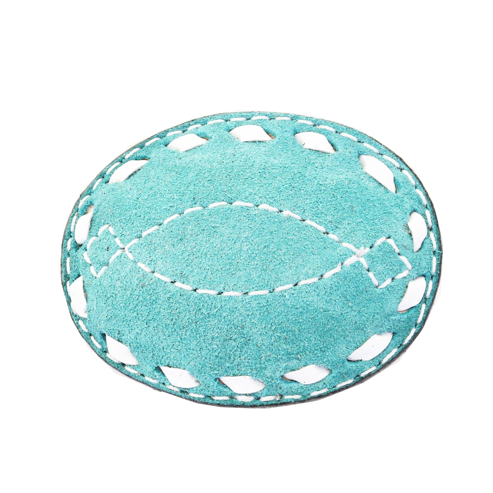 MLB14A - Turquoise Suede Oval Buckle - Double J Saddlery