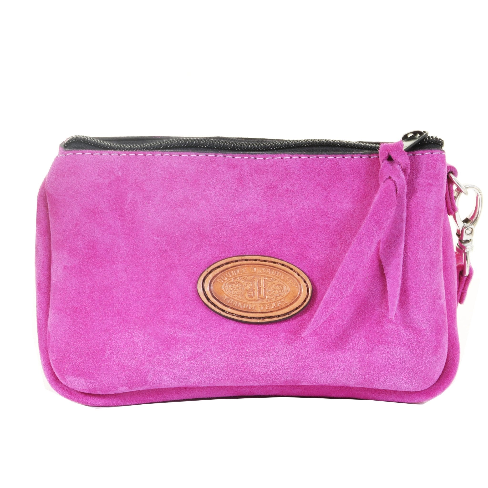 MPG131 - Fuchsia Suede Makeup Pouch - Double J Saddlery