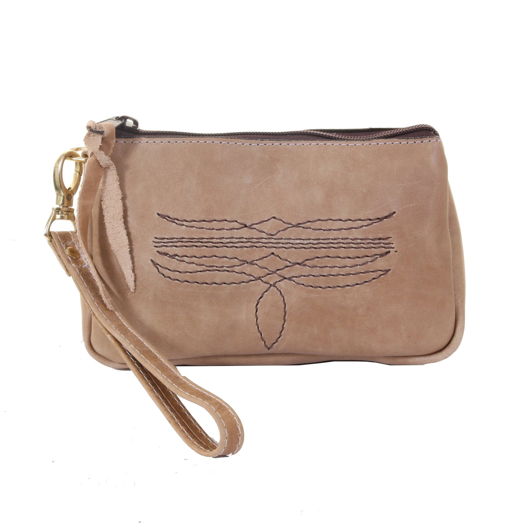 MPG140 - Camel Pull Up Makeup Pouch - Double J Saddlery