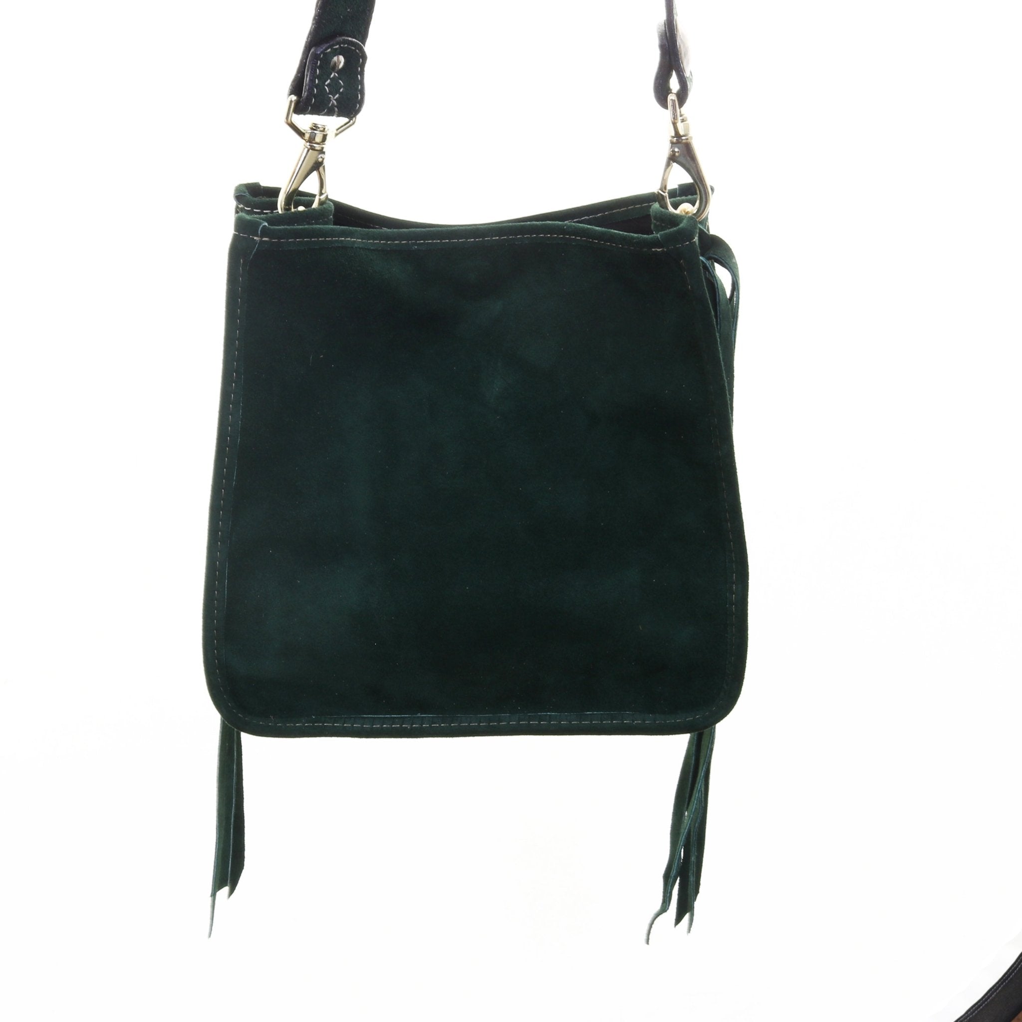 SQT25 - Forest Green Suede Square Tote - Double J Saddlery