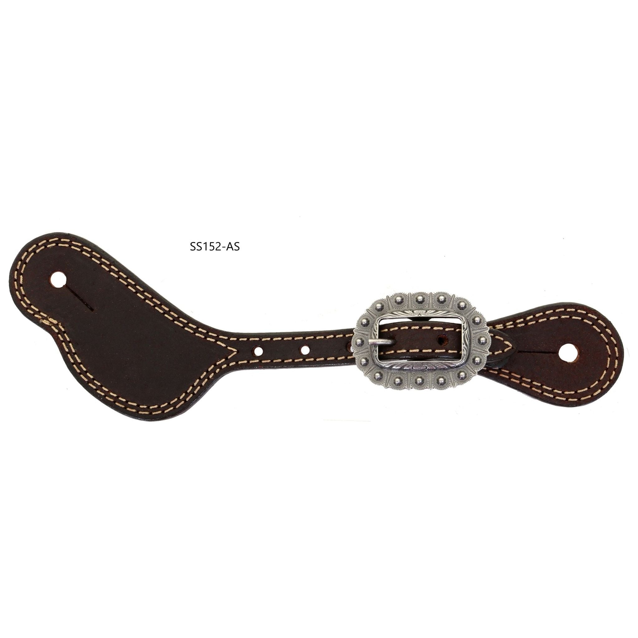SS152 - FAST SHIP Brown Rough Out Spur Straps - Double J Saddlery