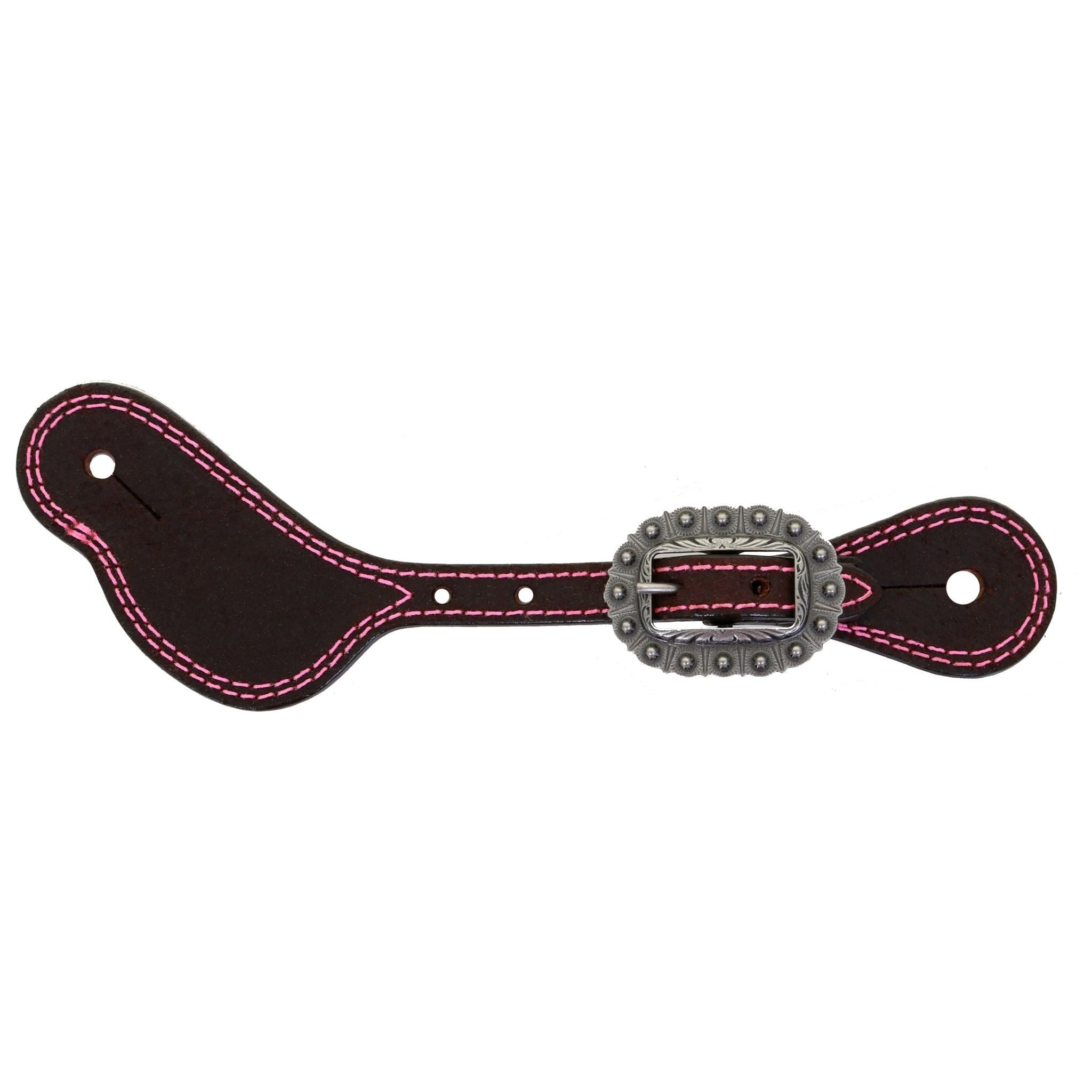 SS153 - FAST SHIP Brown Rough Out Spur Straps - Double J Saddlery