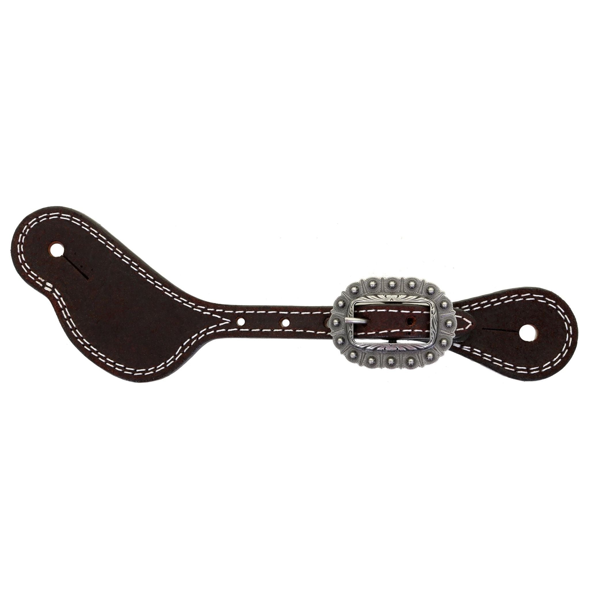 SS155 - FAST SHIP Brown Rough Out Spur Straps - Double J Saddlery