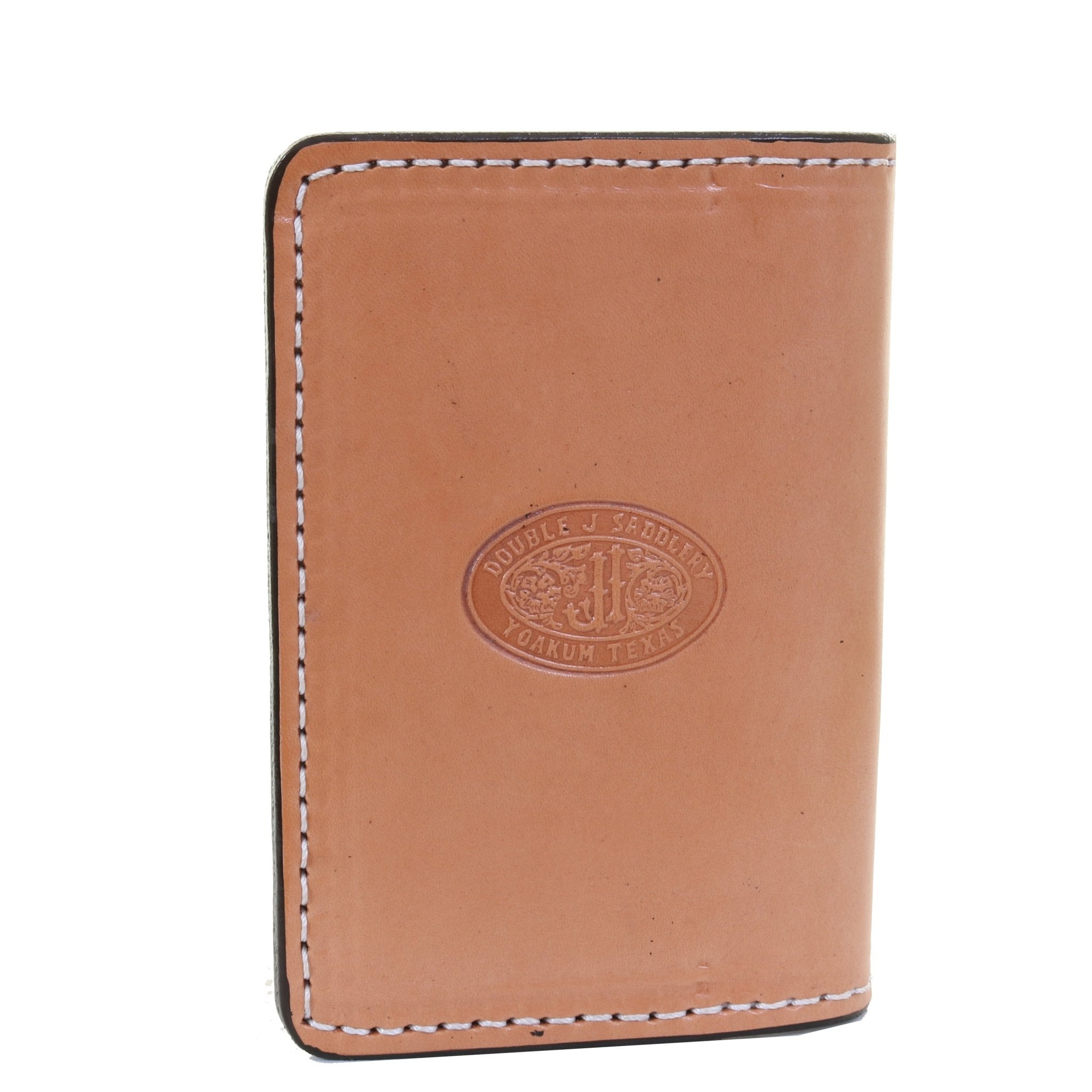 STBK03 - Natural Leather Tooled Small Tally Book - Double J Saddlery