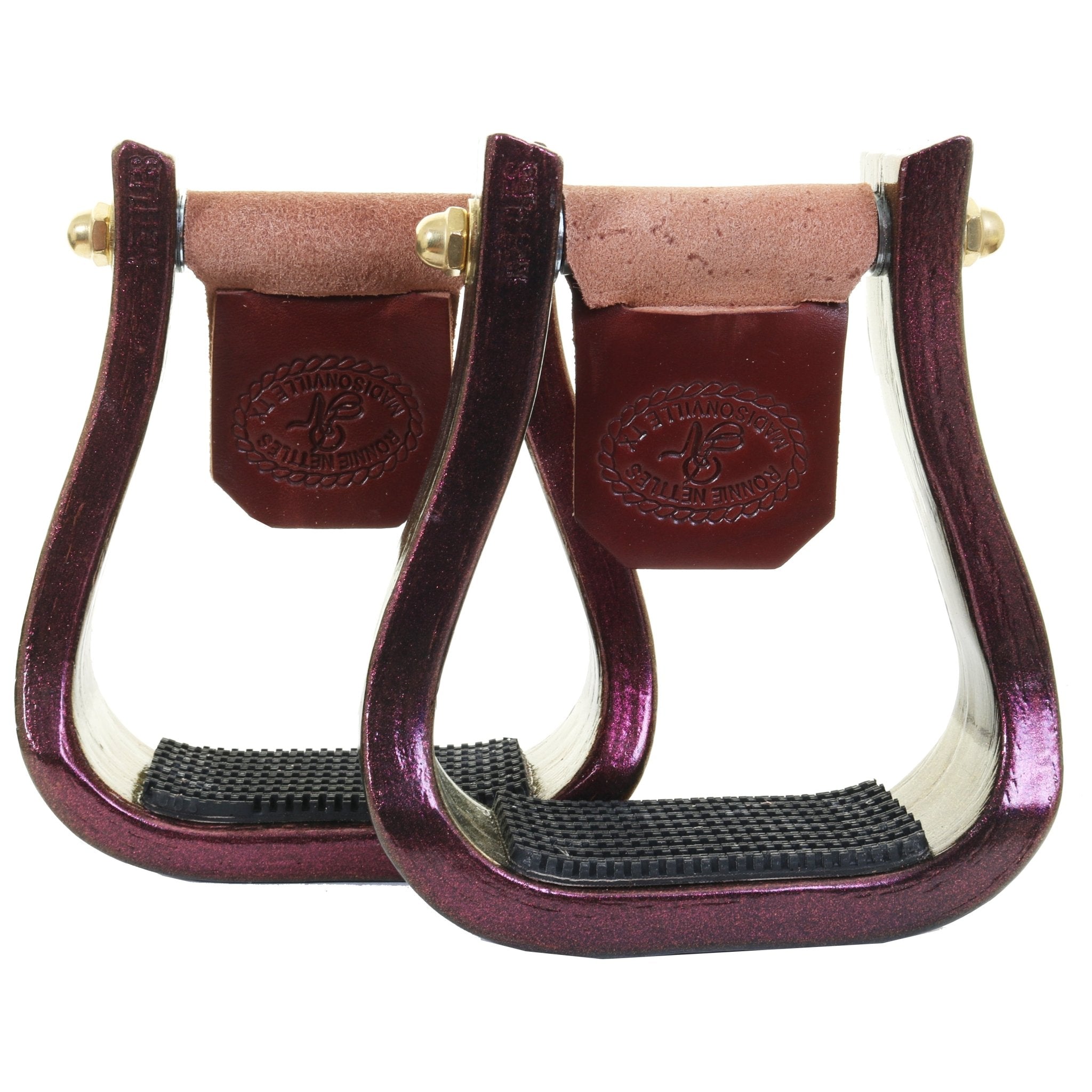STU106 - Purple Glitter Barrel Stirrup - Double J Saddlery