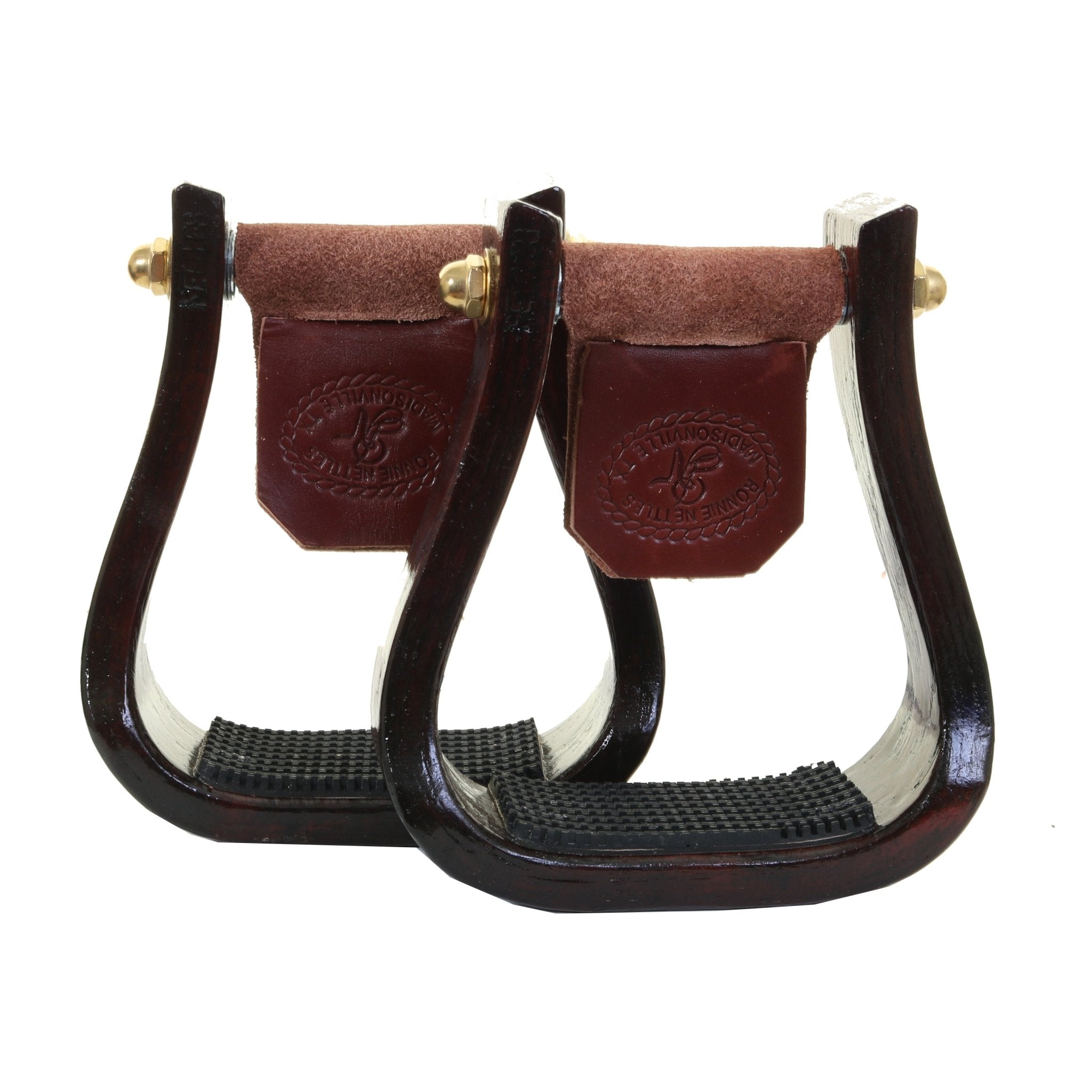 STU107 - Burgundy Barrel Stirrup - Double J Saddlery