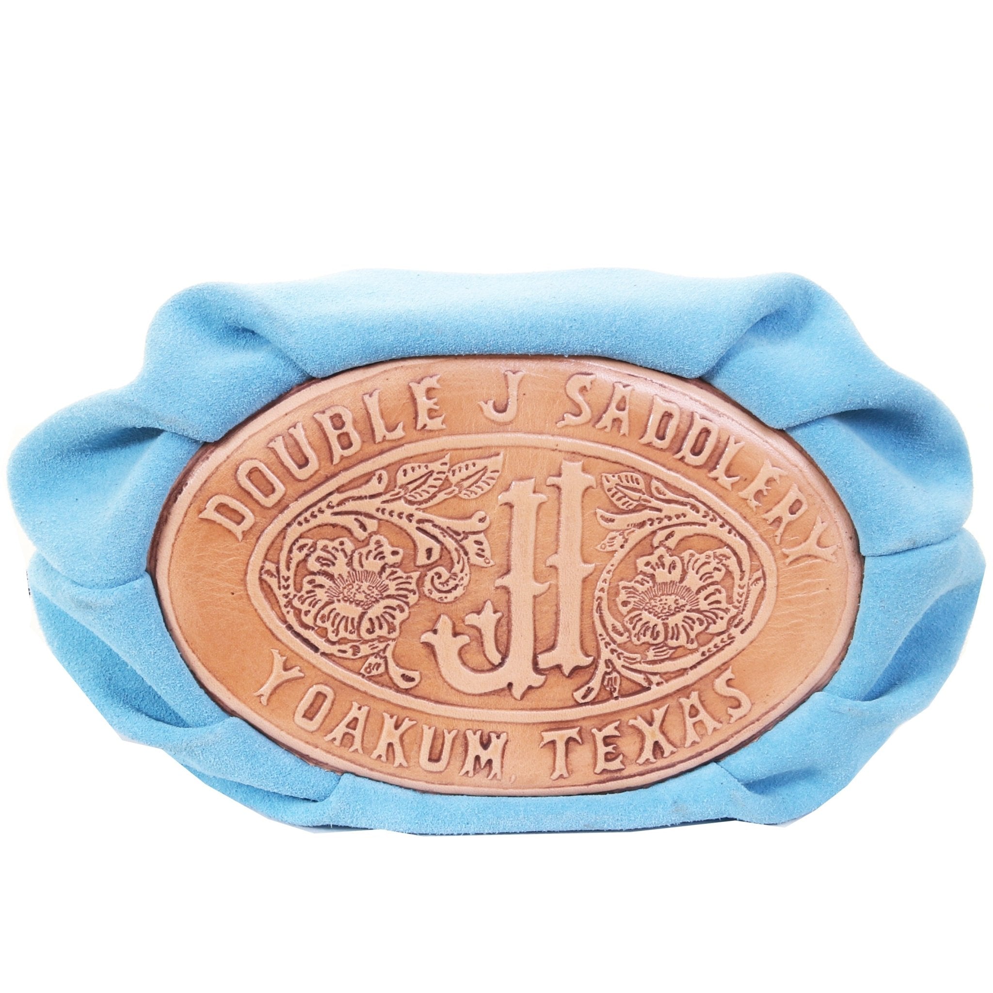 WPP01 - Powder Blue Suede Wristlet Pouch Purse - Double J Saddlery