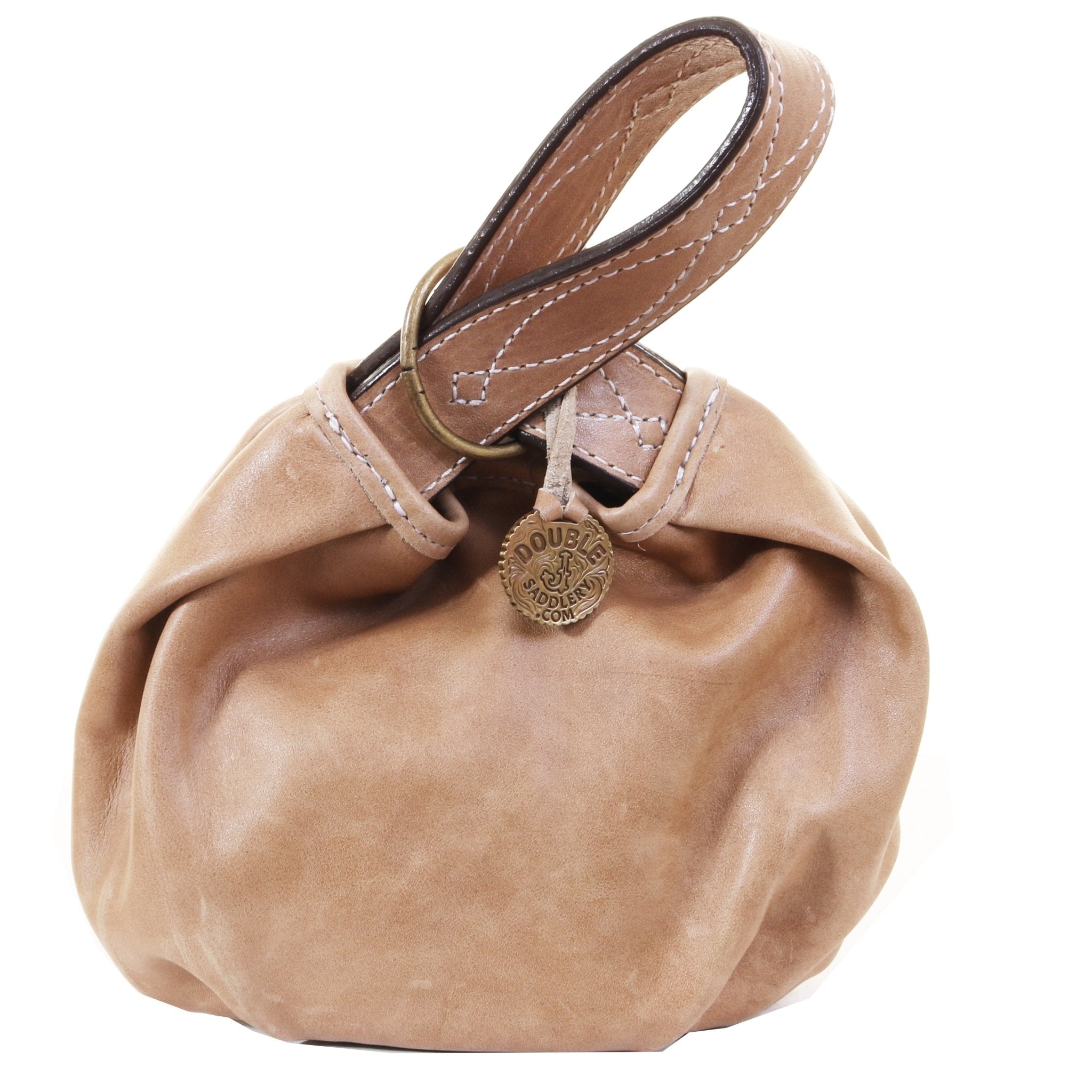 WPP02 - Camel Leather Wristlet Pouch Purse - Double J Saddlery