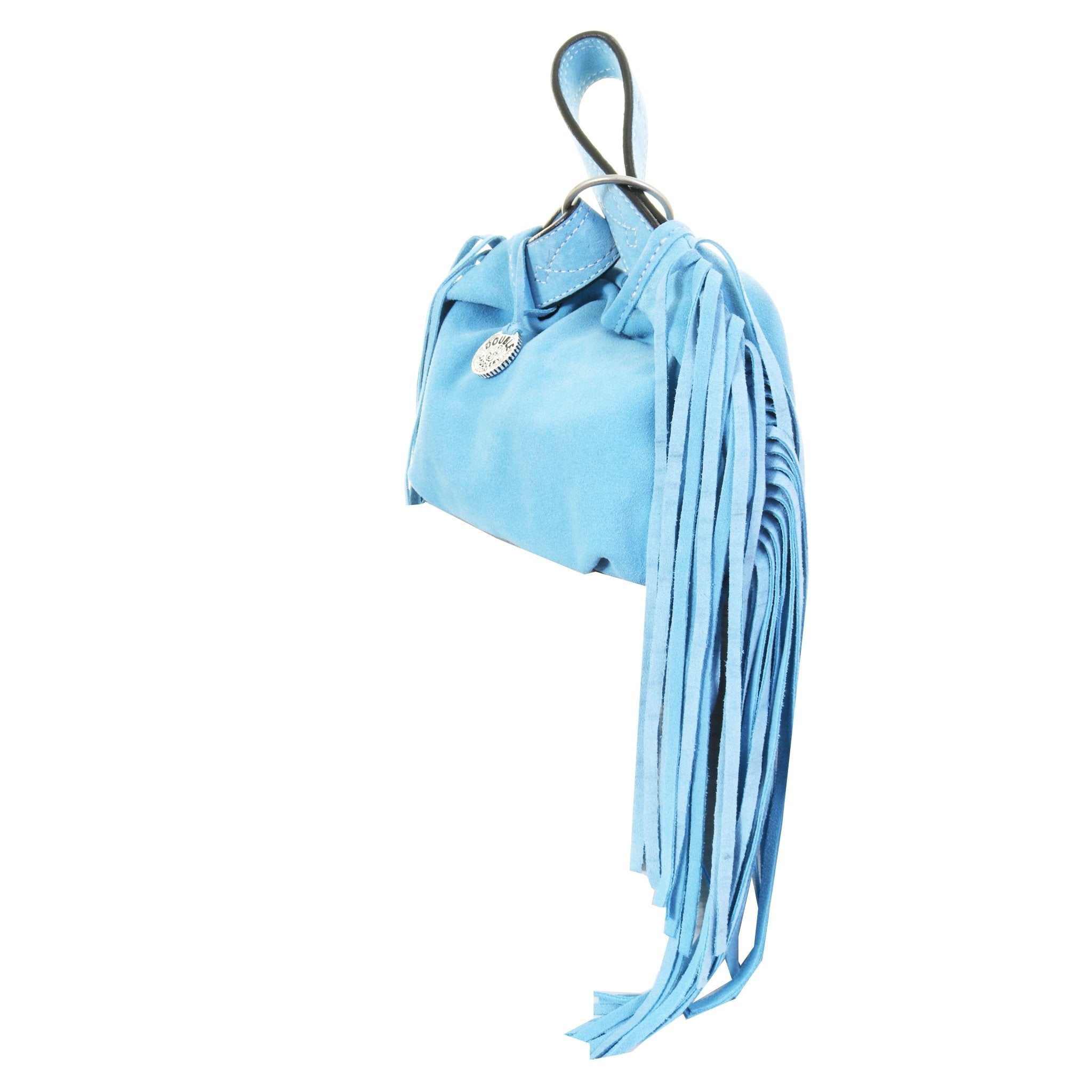 WPP04 - Powder Blue Suede Wristlet Pouch Purse - Double J Saddlery