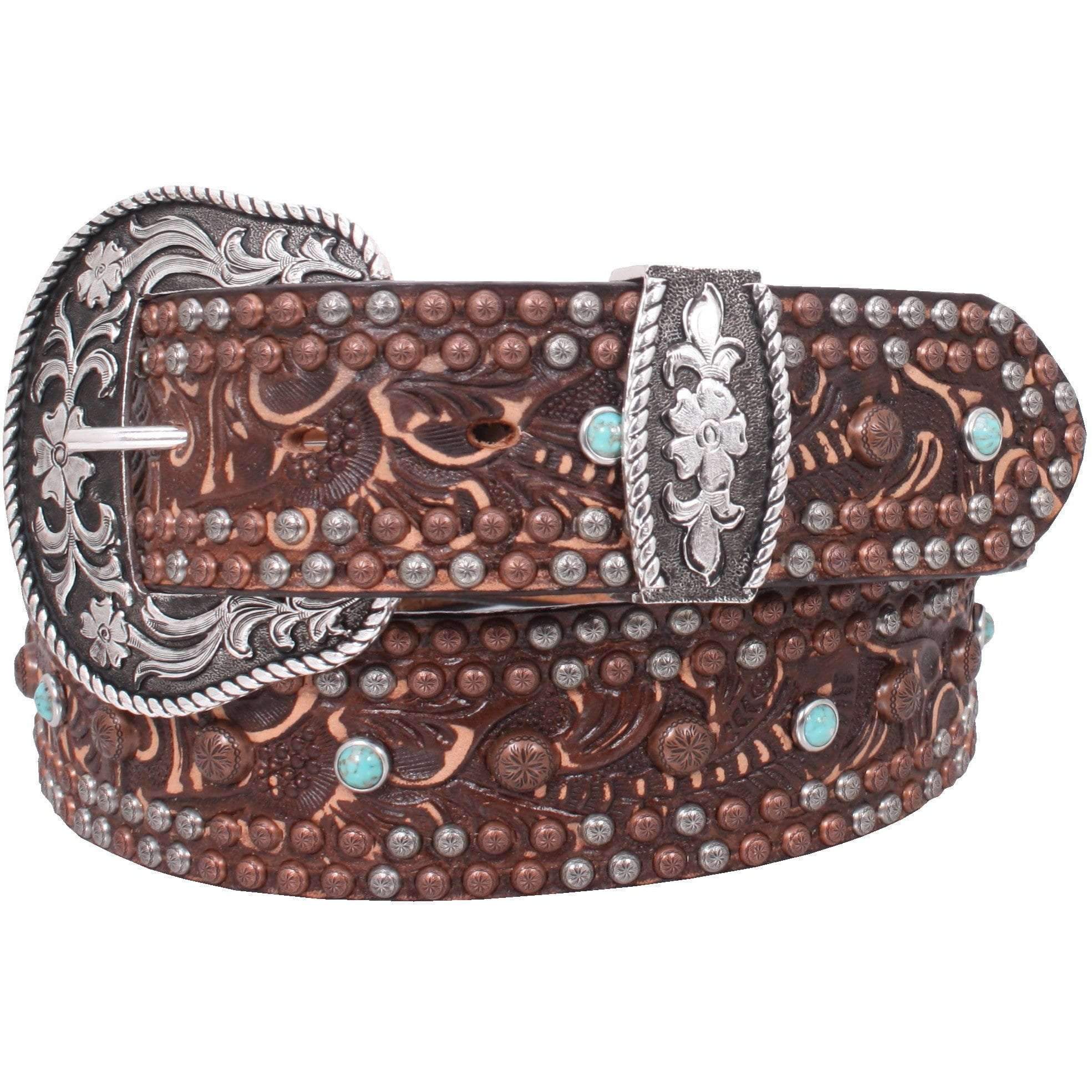 B016 - Distressed Brown Vintage Belt Belt