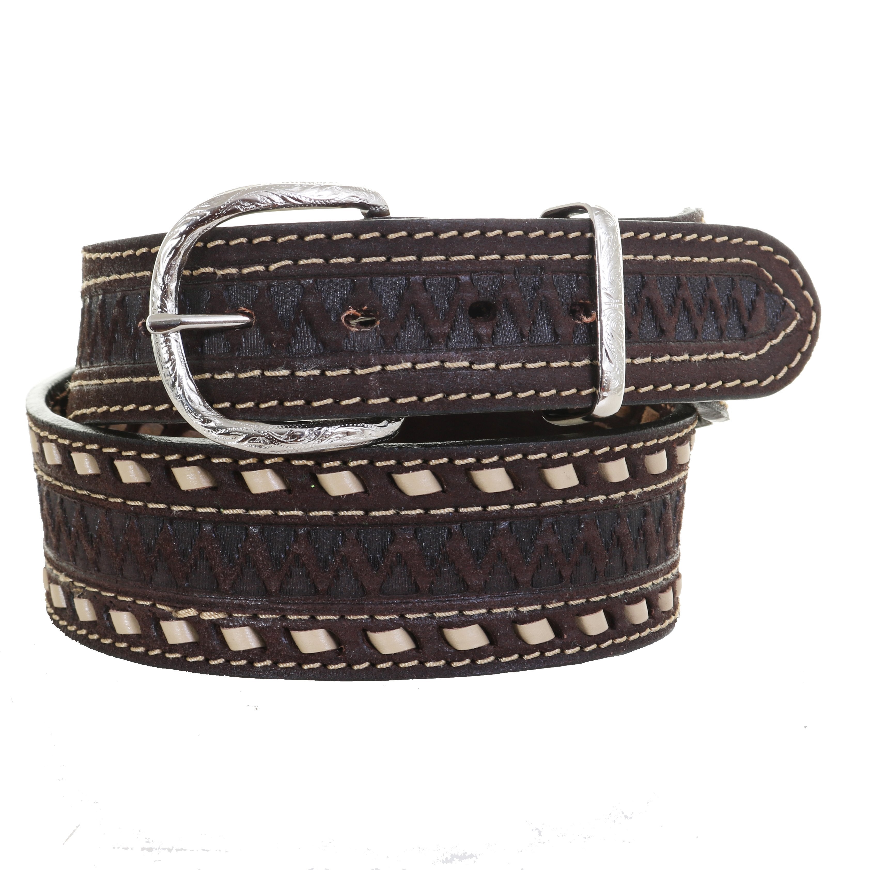 B1020 - Brown Rough Out Belt Belt