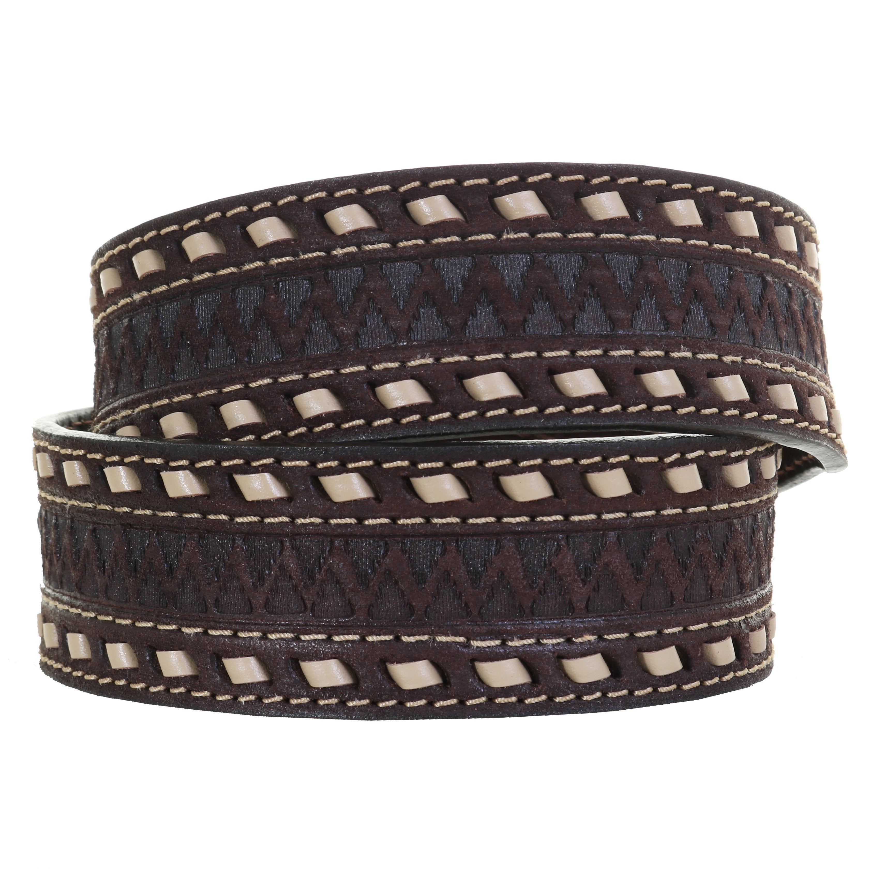 B1020 - Brown Rough Out Belt Belt