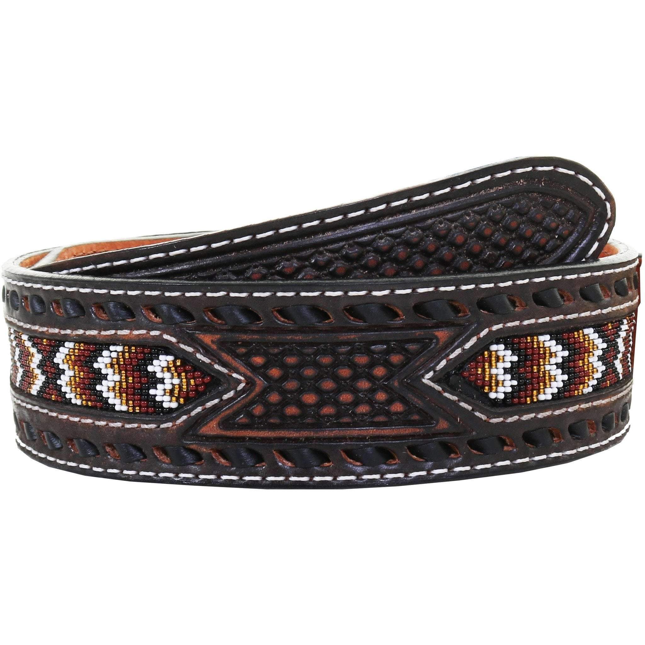 B1022 - Black Vintage Beaded Belt Belt