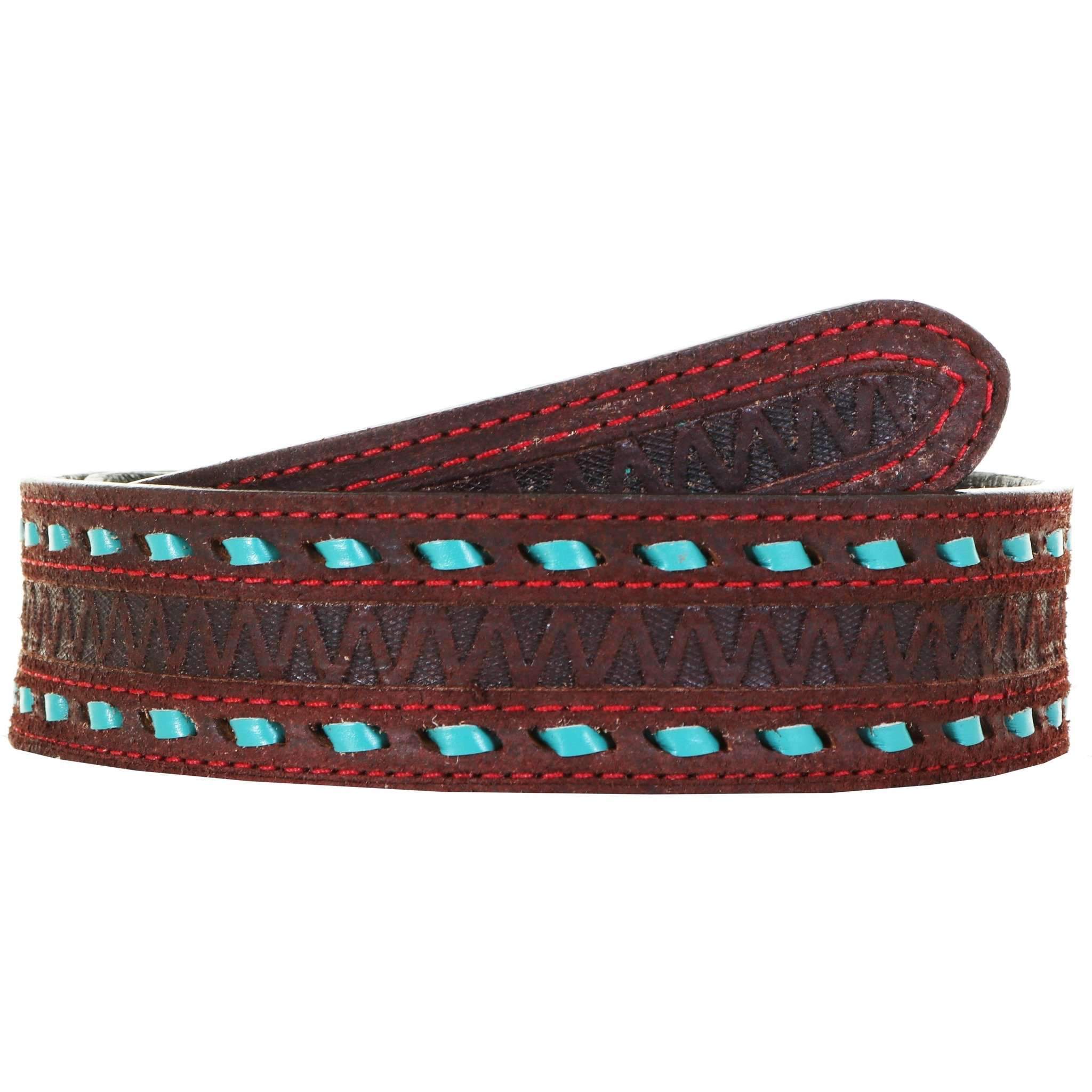 B1039 - Brown Rough Out Belt Belt