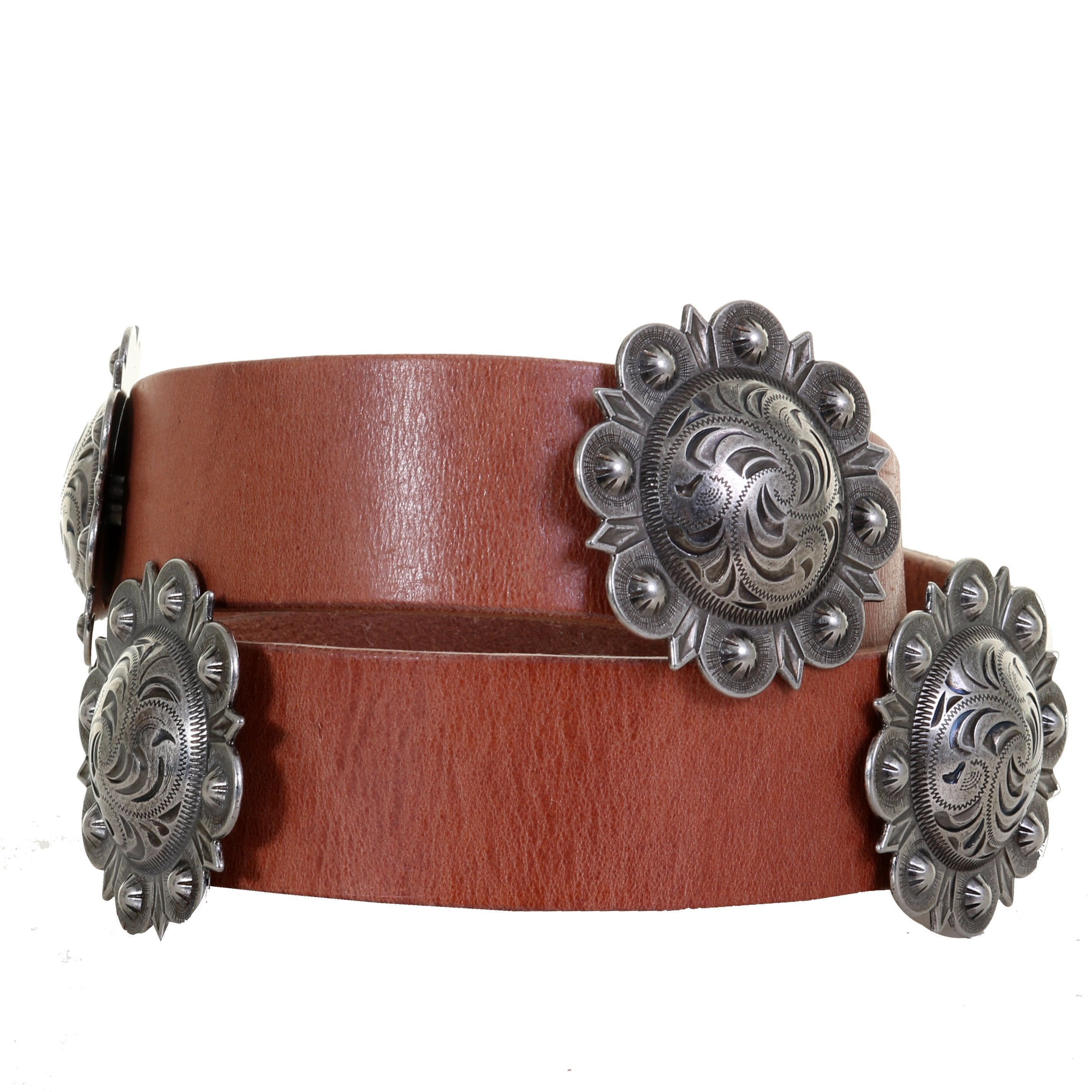 B1079 - Harness Leather Concho Belt Belt