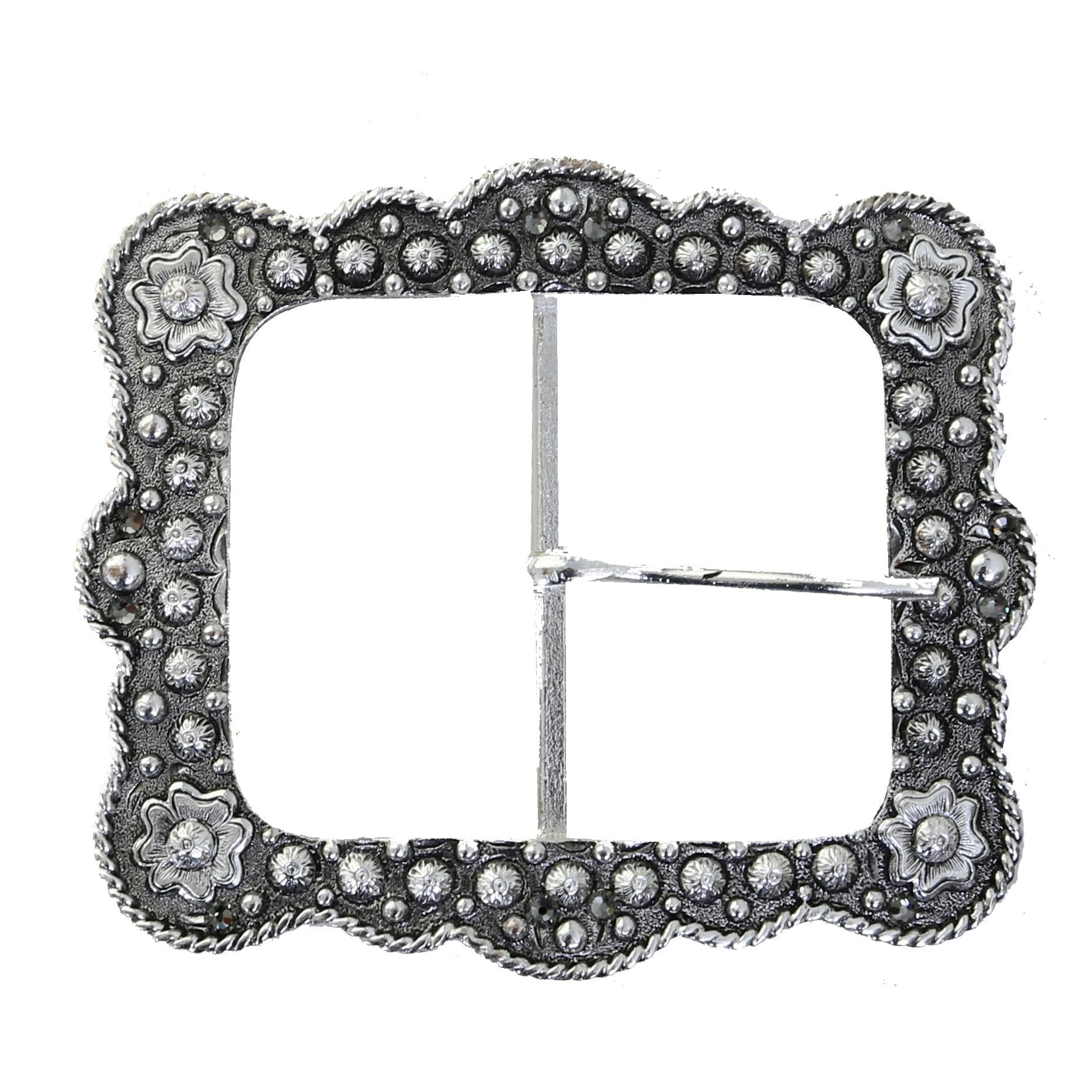 B1089 - Brown Vintage Crystal Name Belt Belt