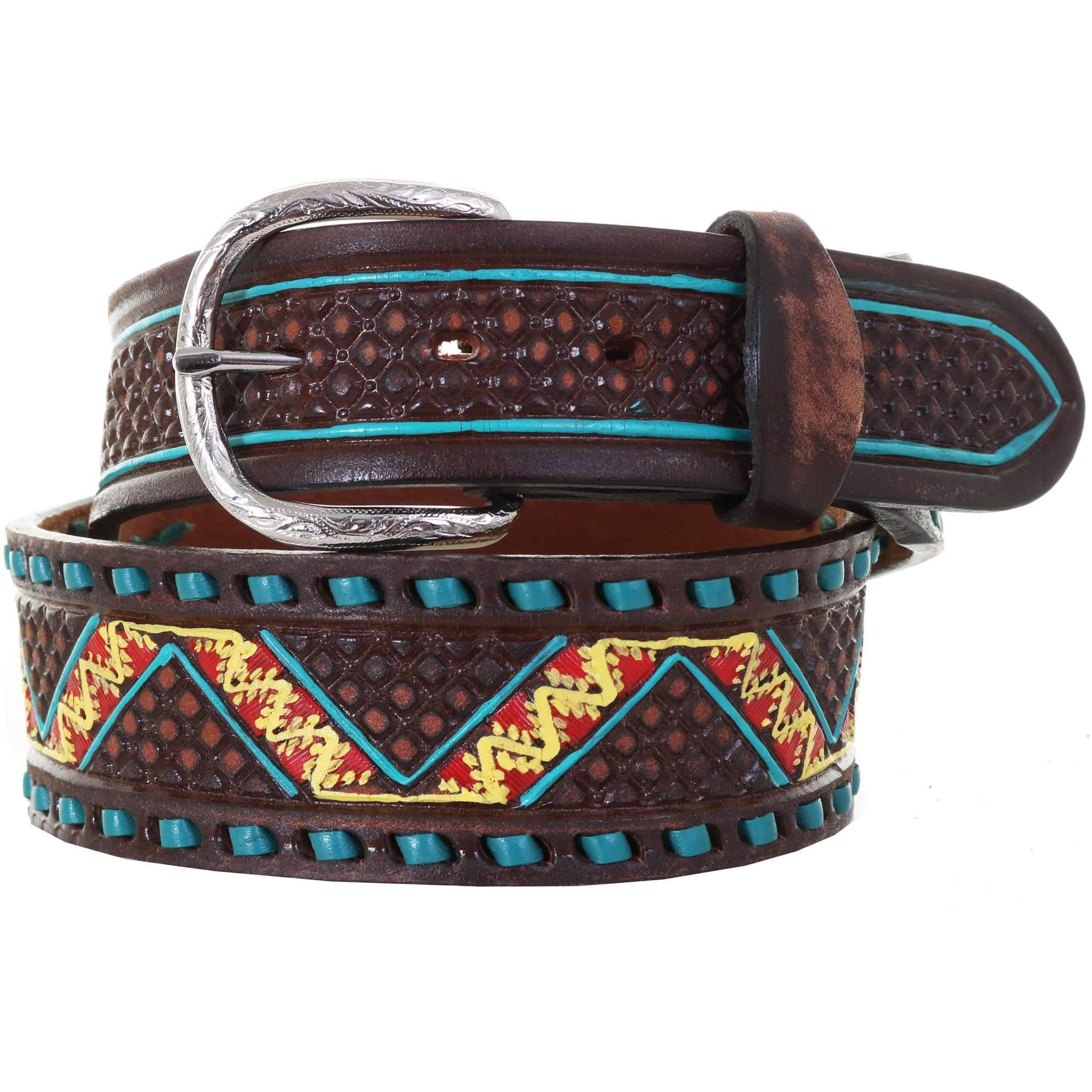Clearance - Brown Vintage Painted Belt B811
