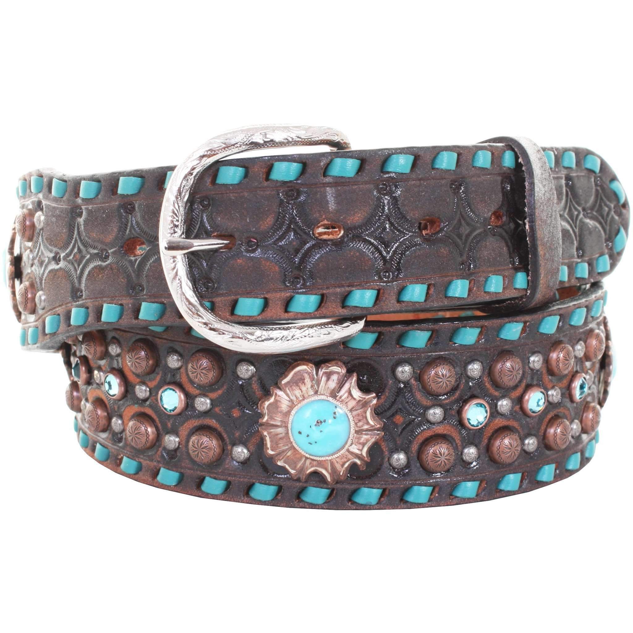 B906 - Black Vintage Studded Belt Belt