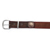 B992C - Brown Rough Out Tooled Belt