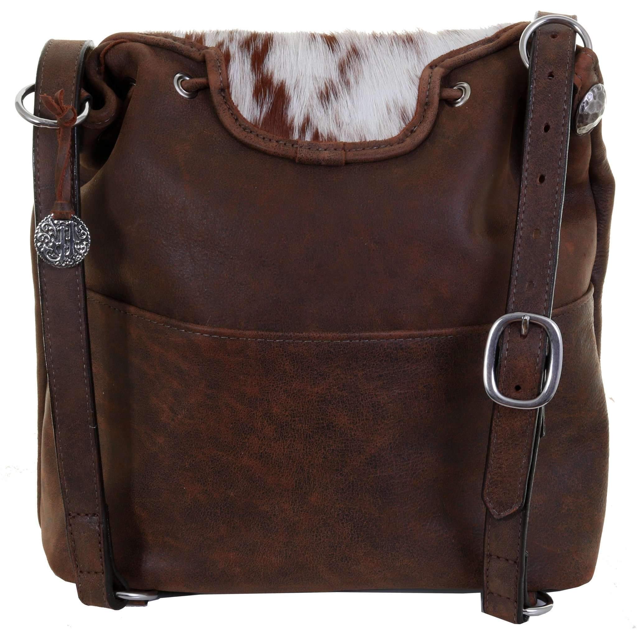 Bbp04 - Roan Cowhide Big Backpack/crossbody Handbag