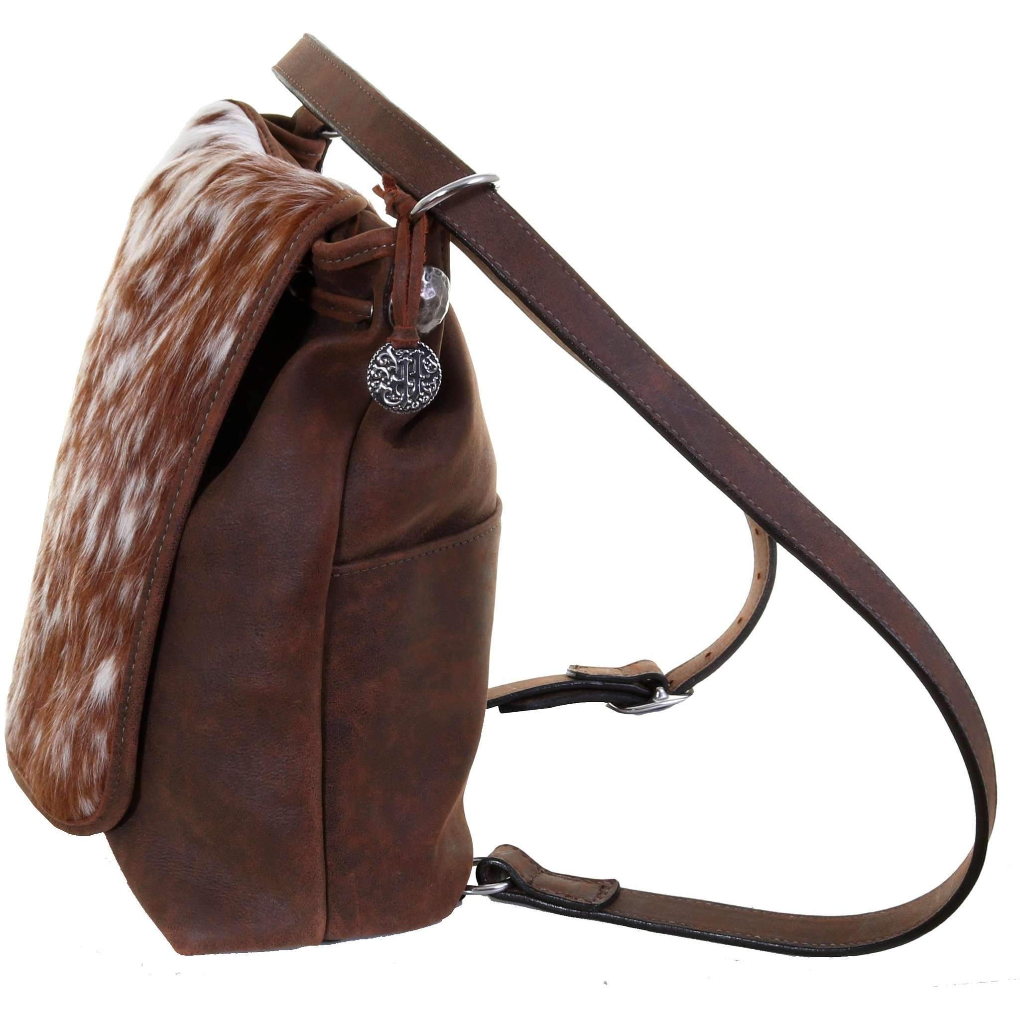 Bbp04 - Roan Cowhide Big Backpack/crossbody Handbag