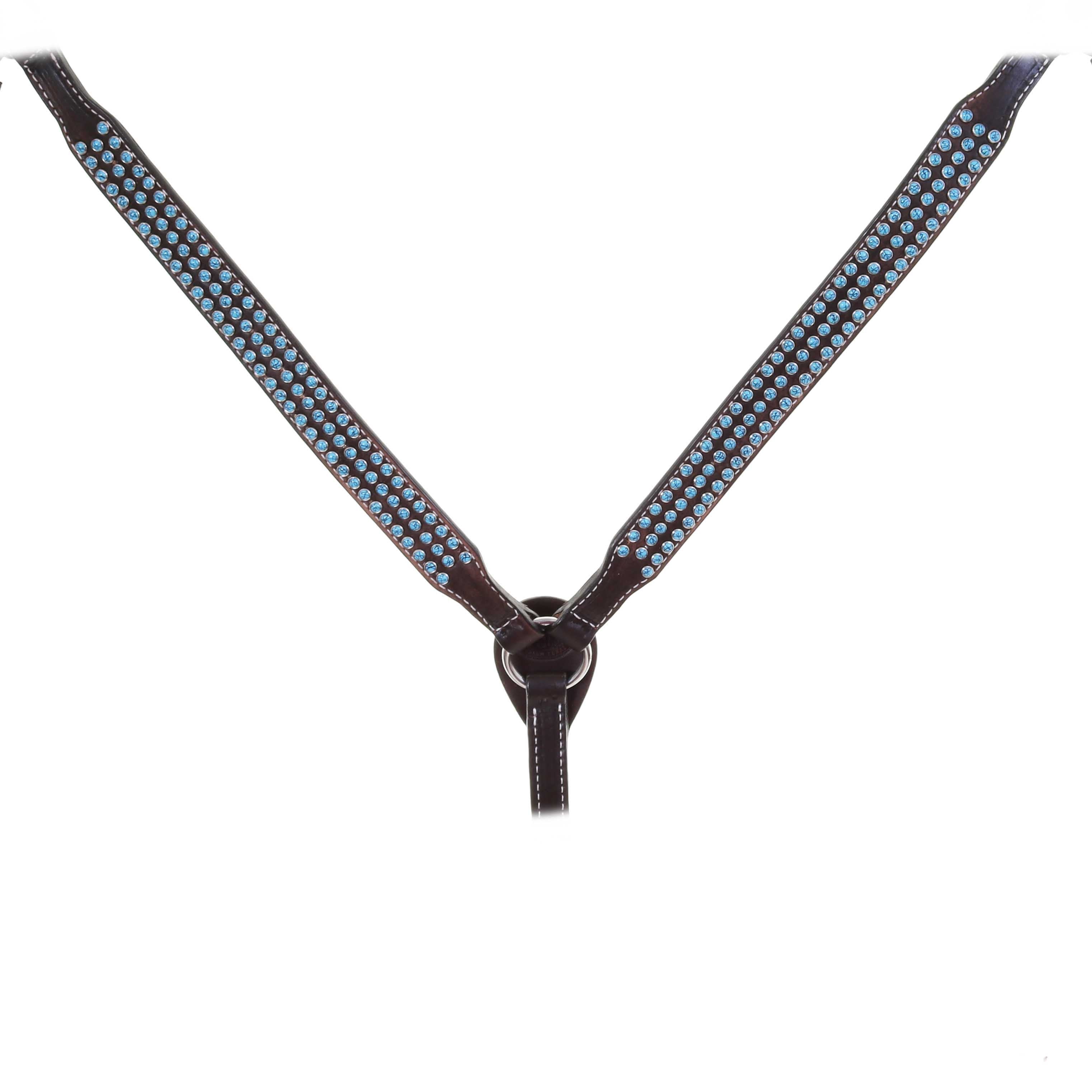 Bc1045 - Brown Vintage Studded Breast Collar Tack