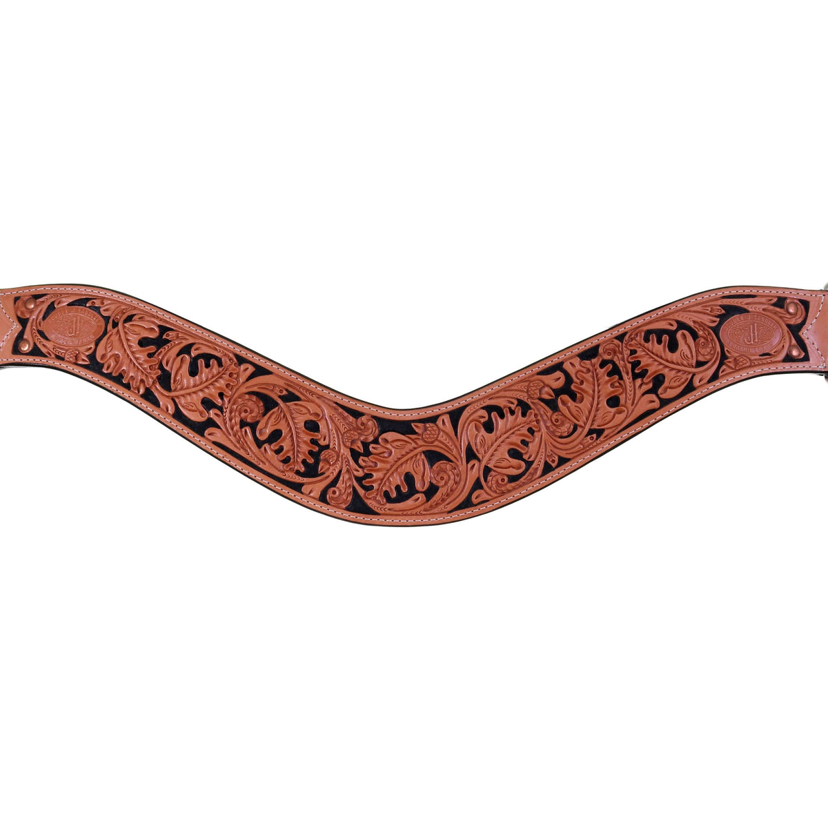 Pettorale Western In Pelle Hermann Oak, Contorno, Colore Naturale – Berlin Custom H5000 - 2