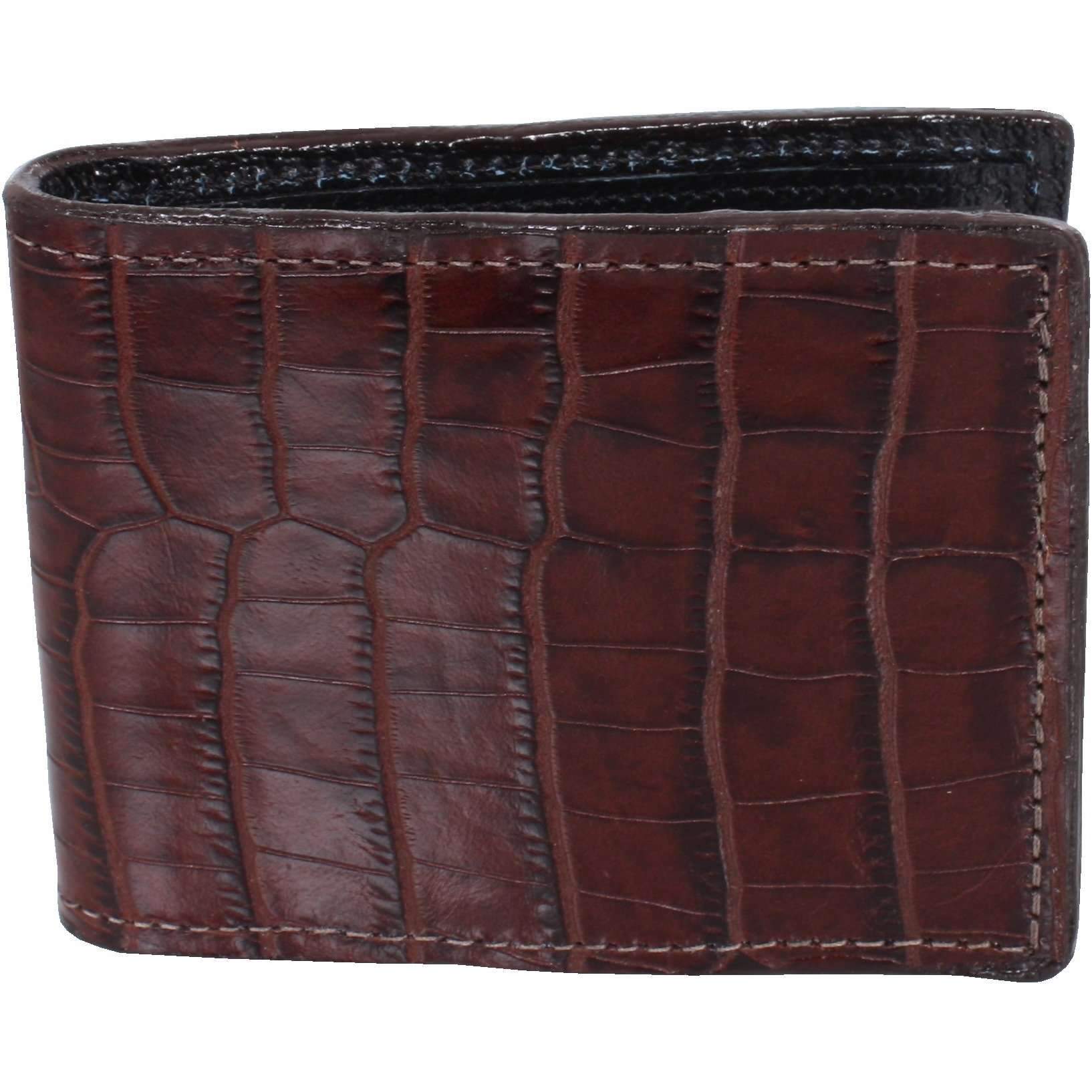 Bf28 - Brown Mini Africana Print Mens Bifold Wallet Wallet