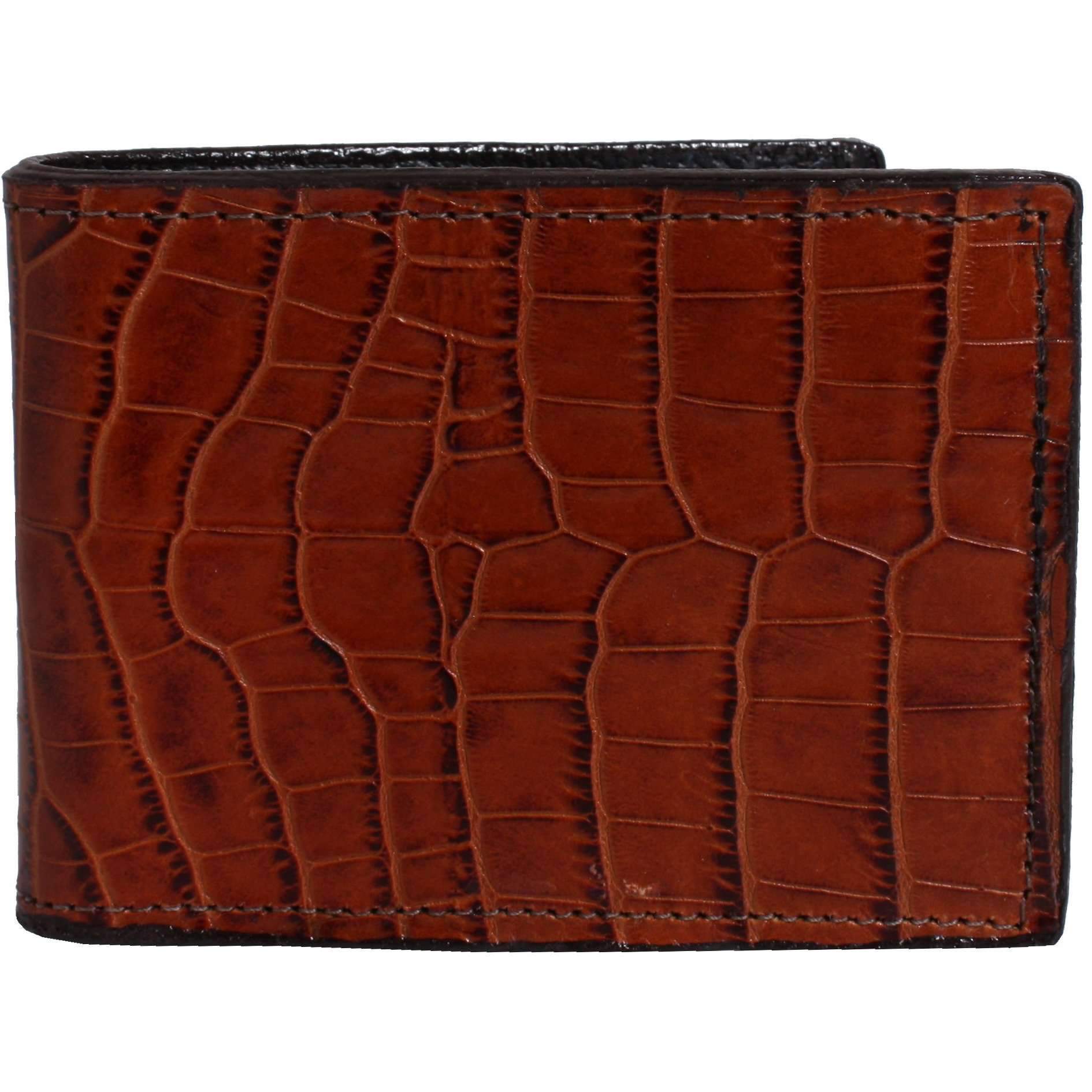 Bf30 - Cognac Mini Africana Print Mens Bifold Wallet Wallet