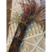 BOUQUETWRAP01 - Chocolate Tooled Feather Bouquet Wrap w/Fringe