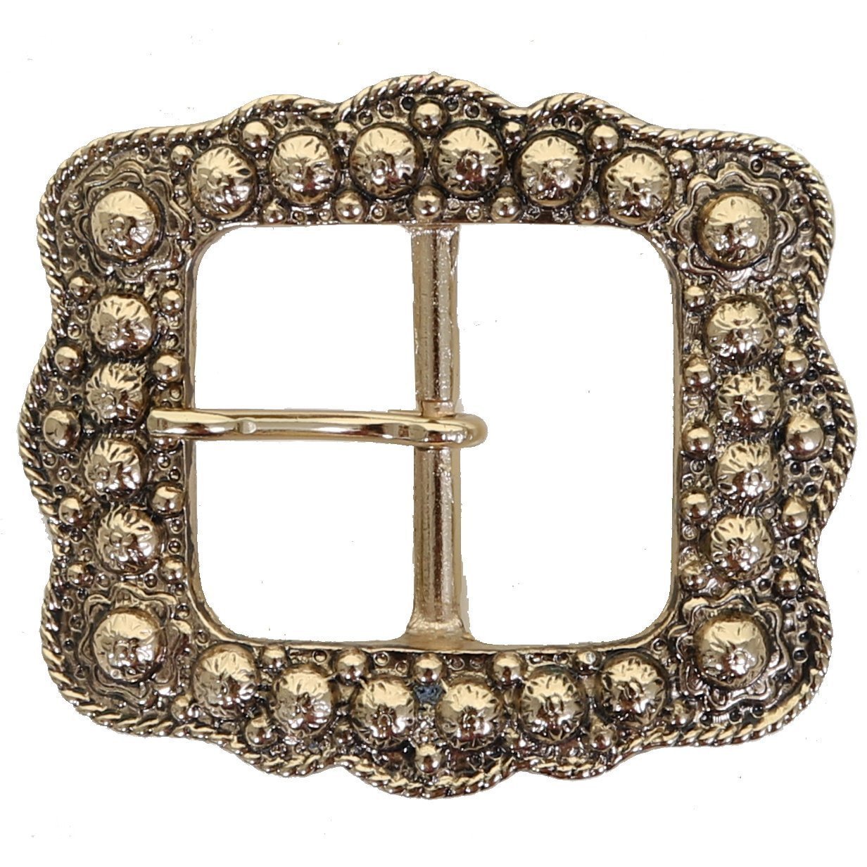Bs205 - Antique Brass Scalloped Buckle Design Option