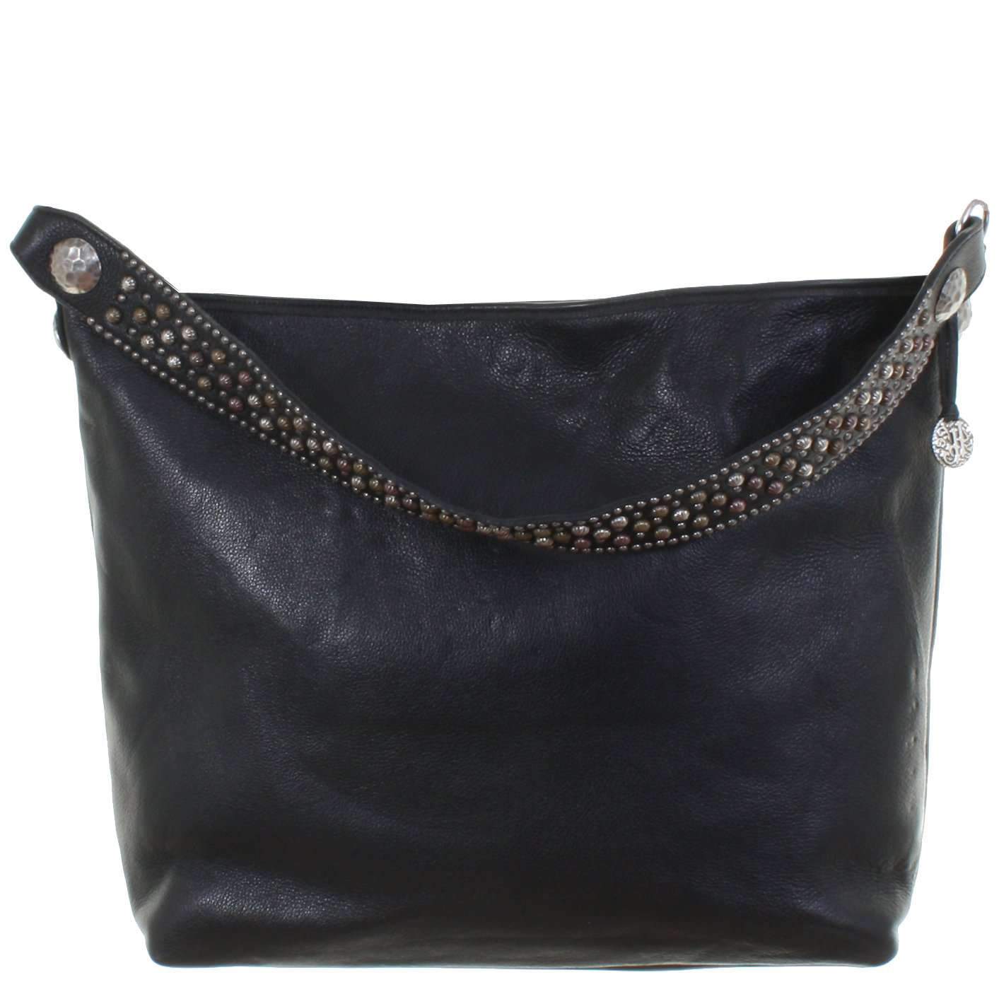 Bt138 - Black Chap Big Tote Handbag