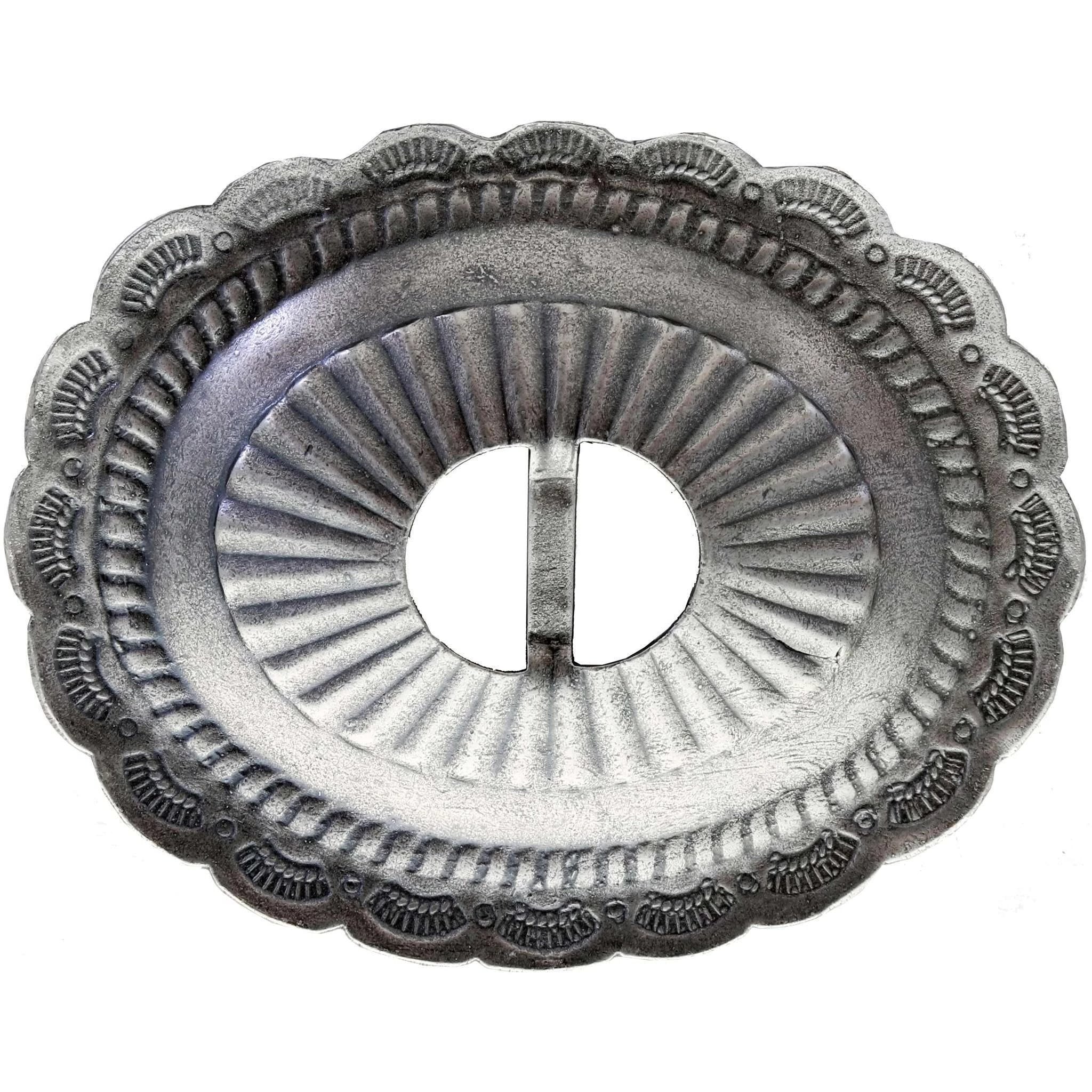 C1588-S - Antique Silver Oval Slotted Concho Concho