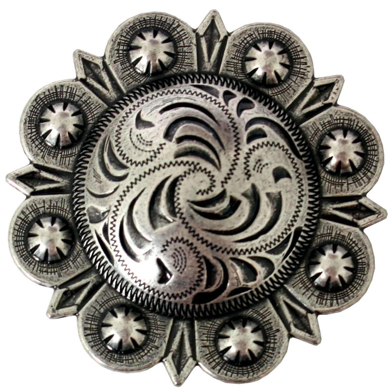 C332A - Antique Silver Berry Concho Concho