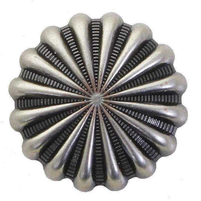 C990-As - Antique Silver Parachute Concho Concho