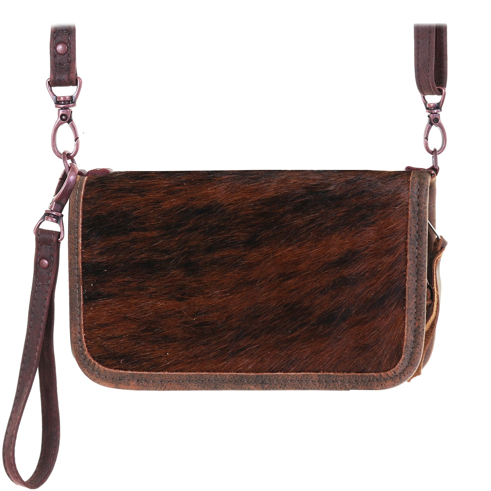 Co170 - Brindle Cowhide Clutch Organizer Handbag