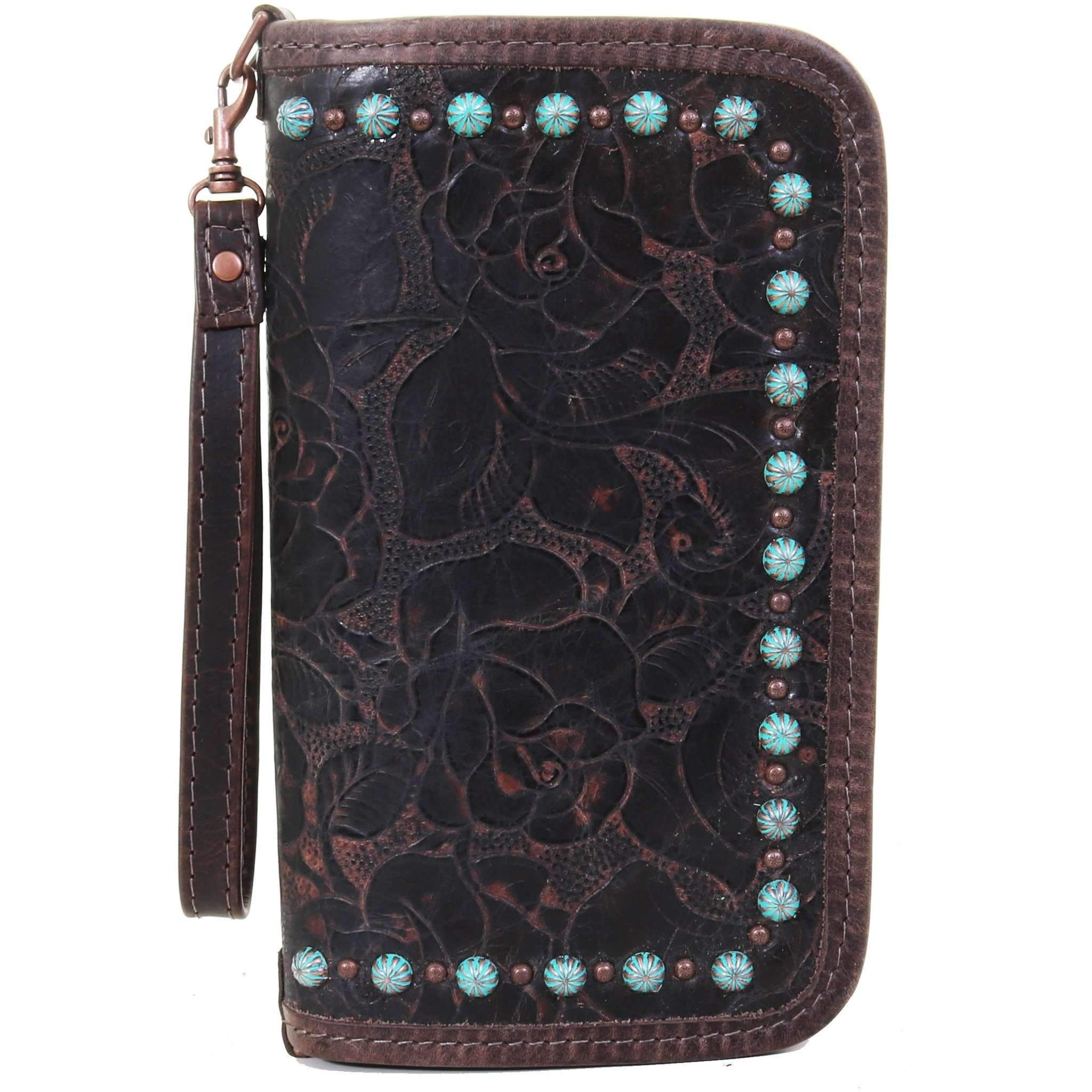 Co175 - Vintage Rose Clutch Organizer Handbag