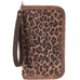 Co187 - Cheetah Tan Suede Print Clutch Organizer Handbag